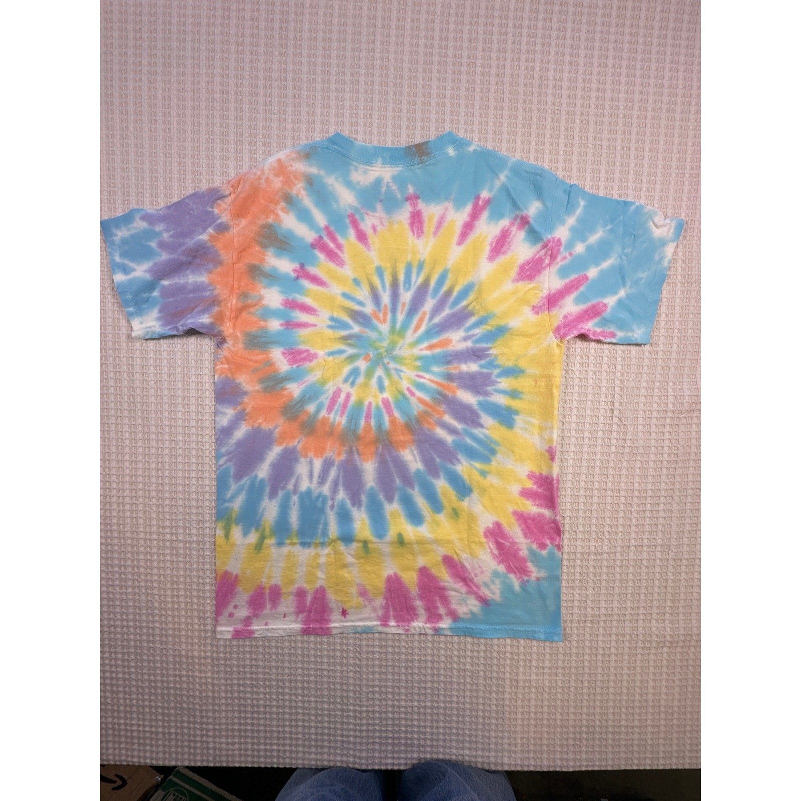 Liquid Blue Skull in Space Lg 21×29.5 concert festiville retro skater tshirt