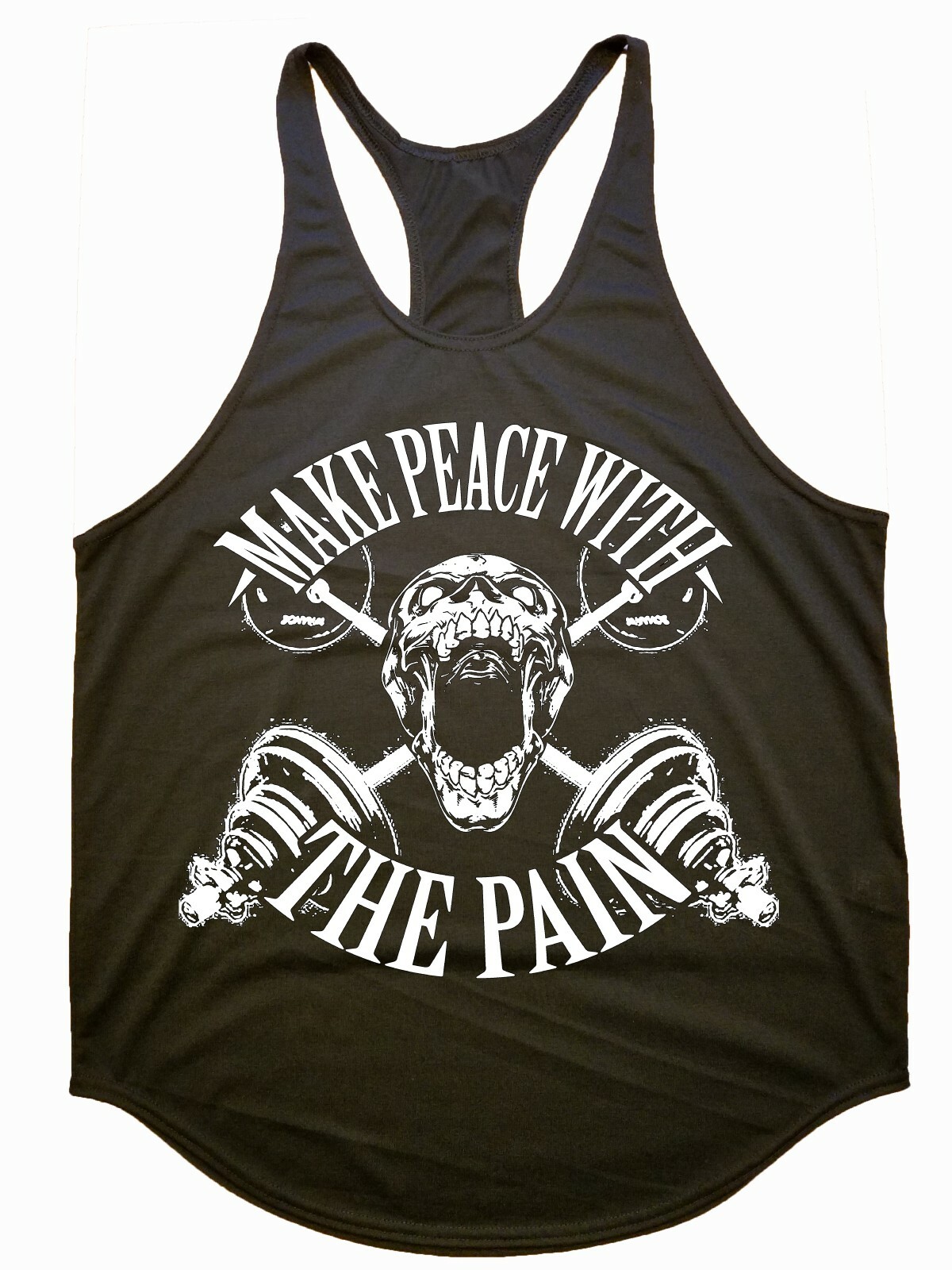 Iron Gods Make Peace w/ The Pain Tank Top, Gym Y-Back Tank, Men’s Gym Tank Top