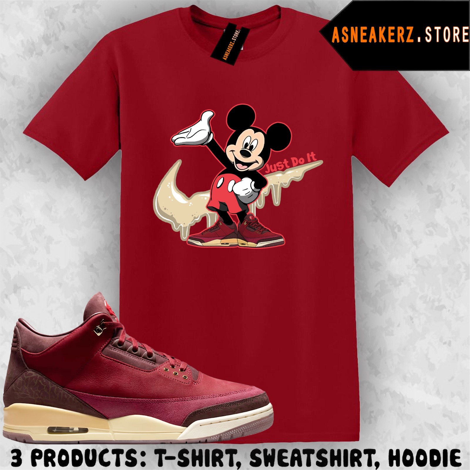 Shirt To Match AJ 3 Bin23 Bin 23 2026 Sneaker Matching Tee Drip M Mouse T-Shirt