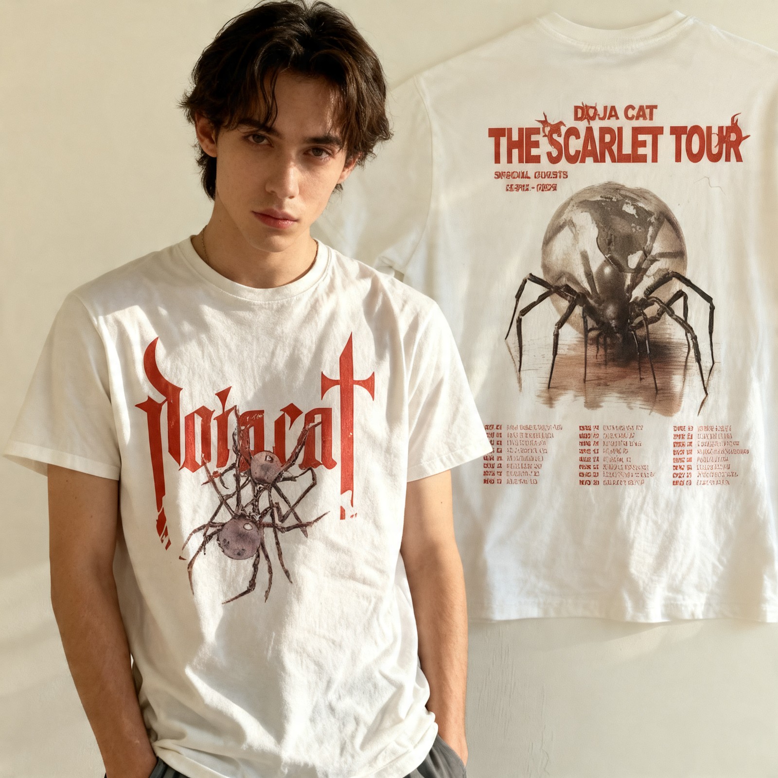 2 Sides Doja Cat The Scarlet Tour 2023 White S-5XL T-Shirt