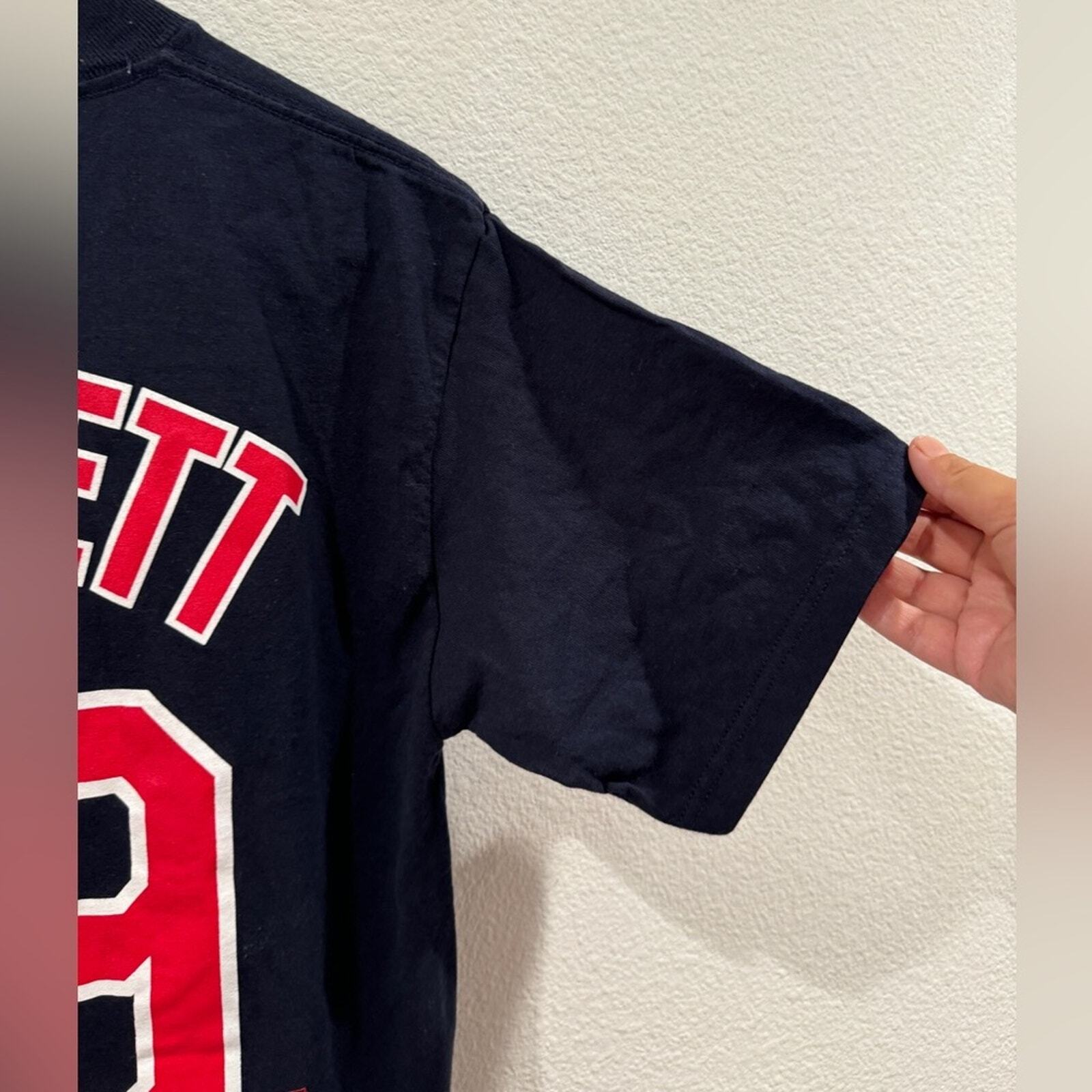 Beckett 19 Red Sox Dark Navy Blue Red Unofficial Baseball T-Shirt Shirt Size M