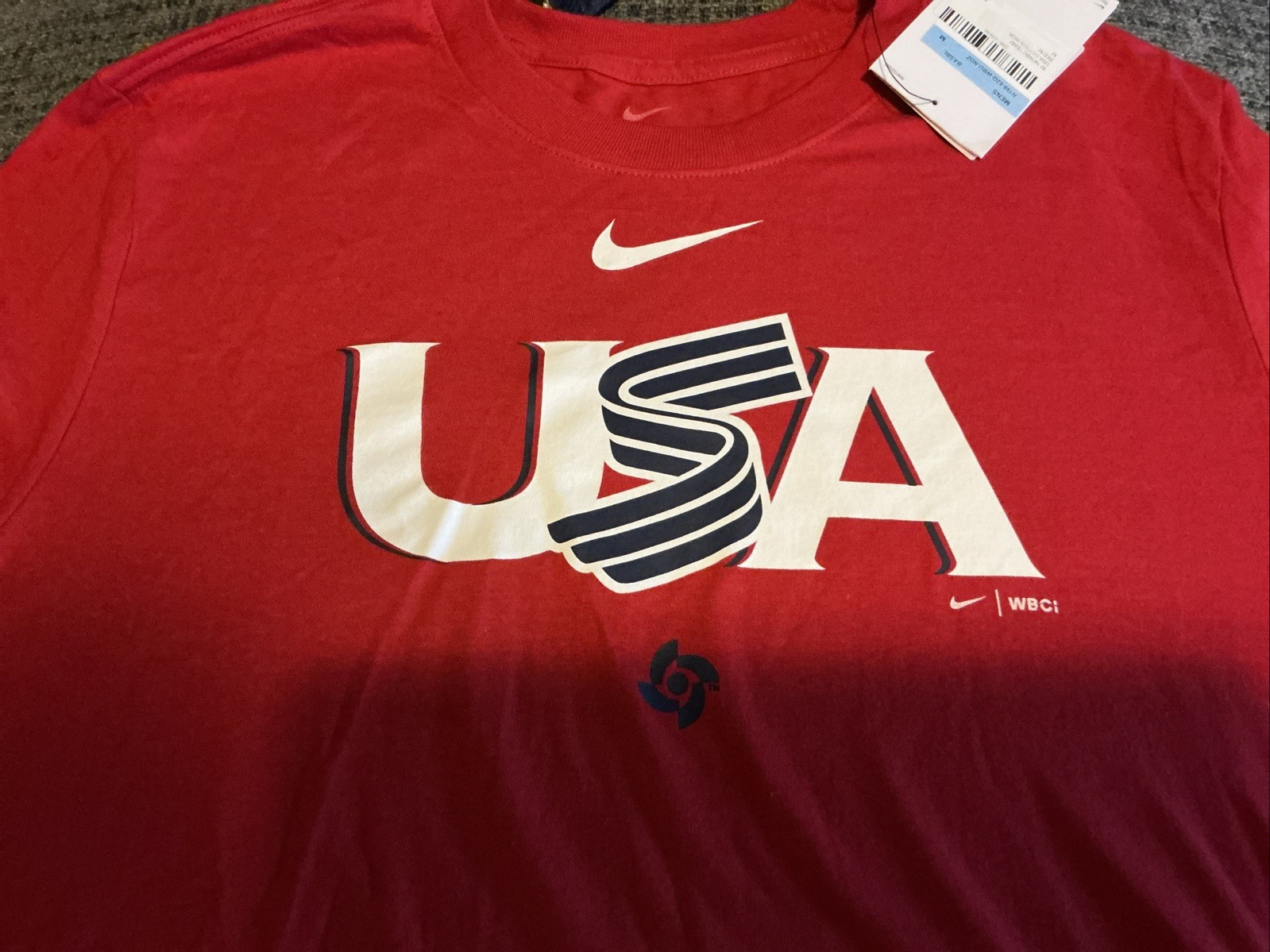 Nike USA World Baseball Classic Wordmark T-Shirt Size Medium