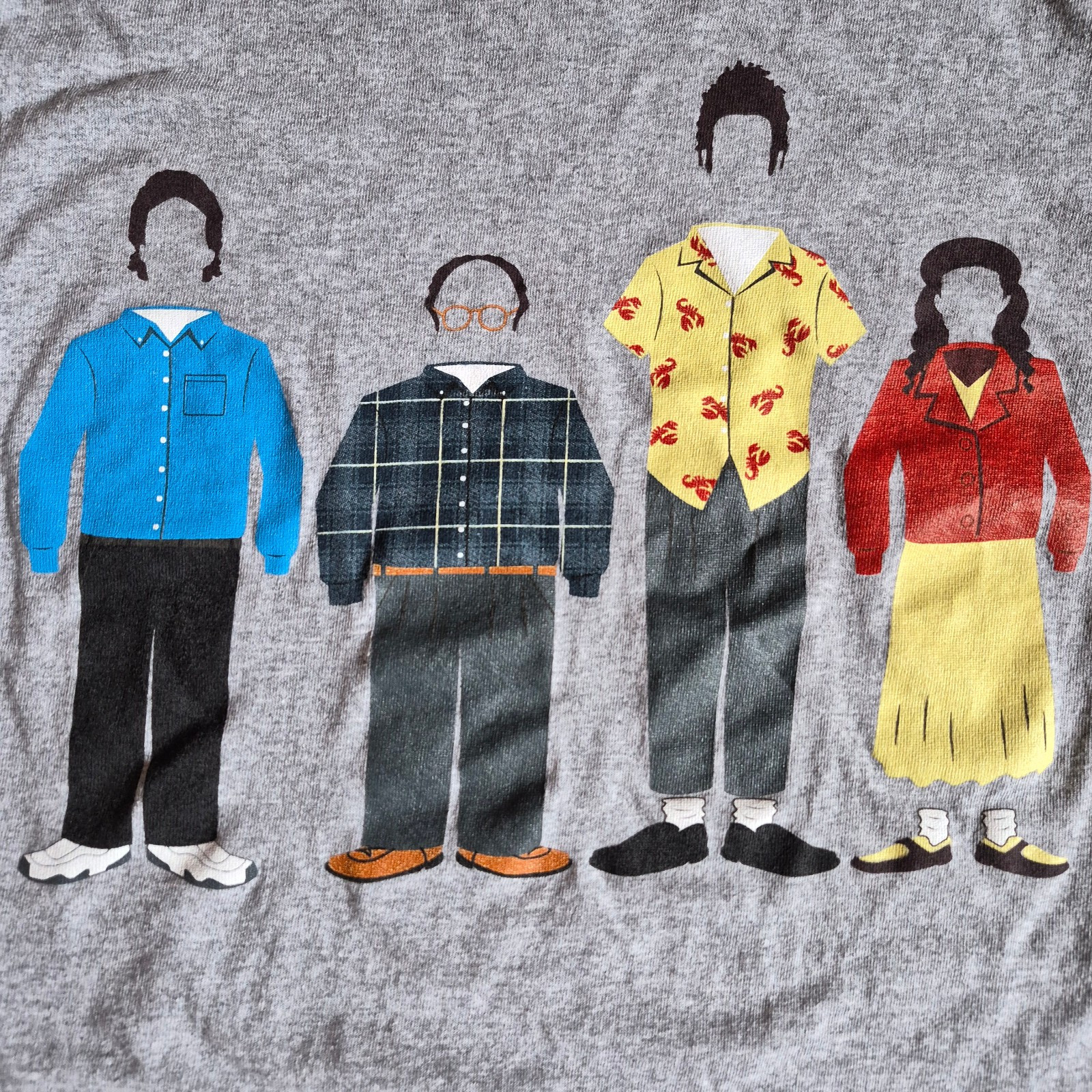 Ripple Junction Seinfeld Classic Lineup T-Shirt Heather Gray Size S