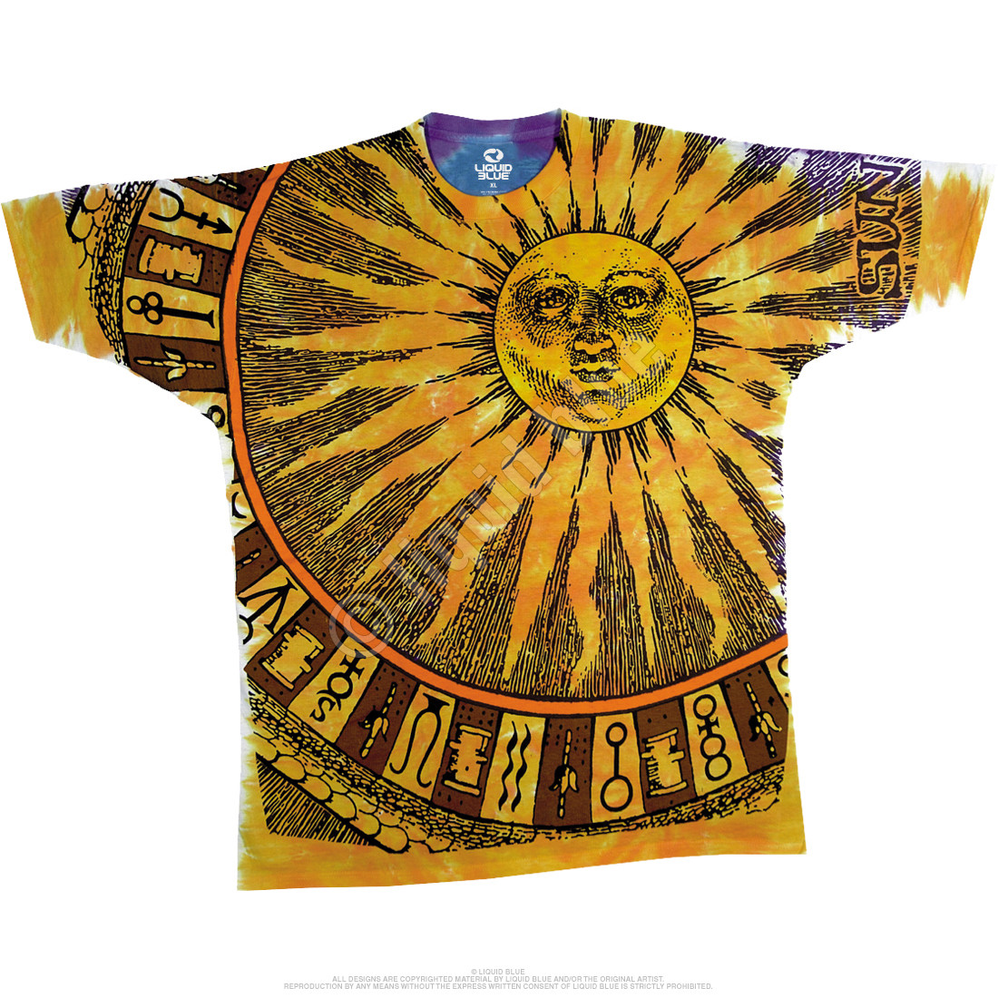 SUN MOON-Stars-2 Sided TIE DYE T-SHIRT S,M,L,XL,XXL-3X,4X,5X,6X Horoscope,UNIQUE