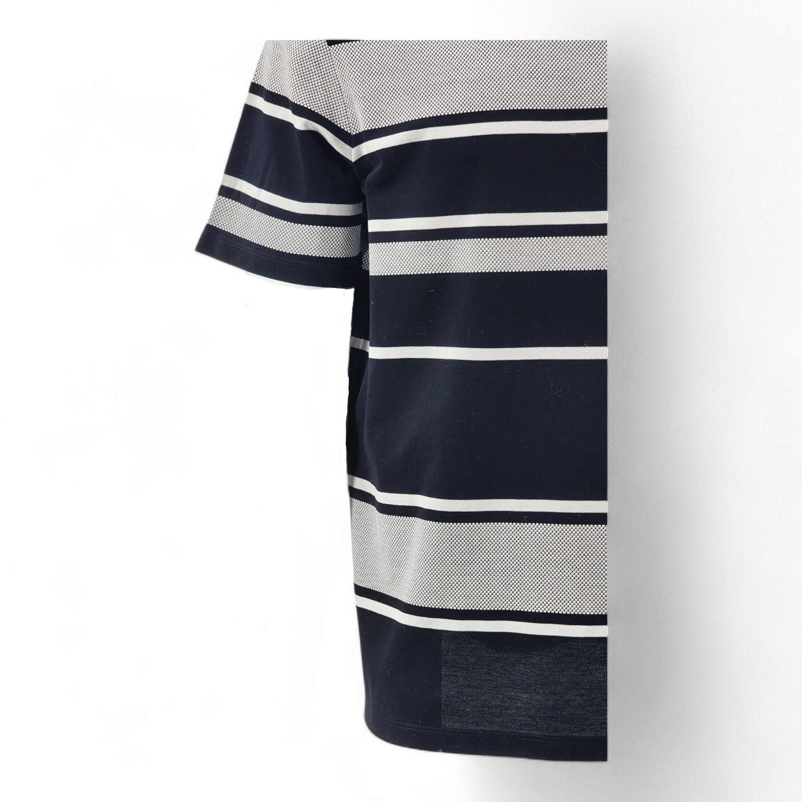 M&S AUTOGRAPH Pure Cotton Striped Textured T-Shirt
