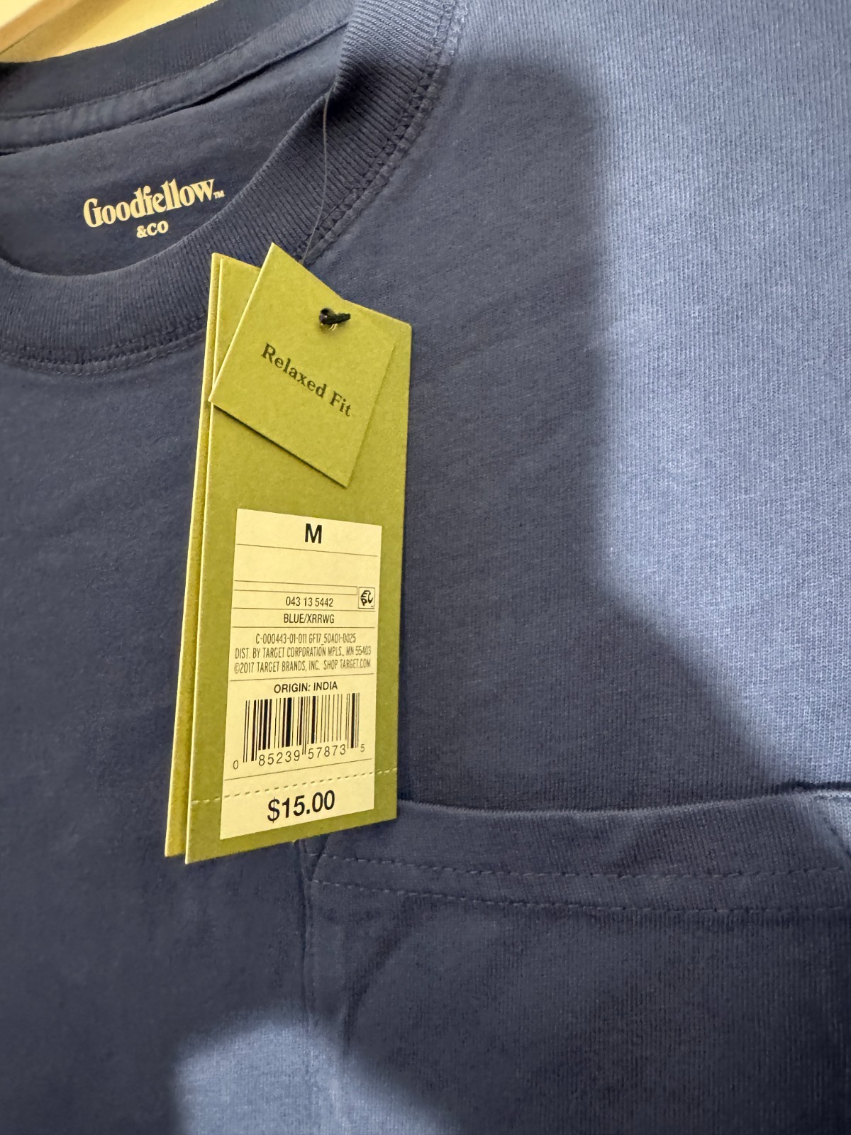 Goodfellow & Co Men’s Heavyweight Short Sleeve T-Shirt Seamless Blue M Relaxed