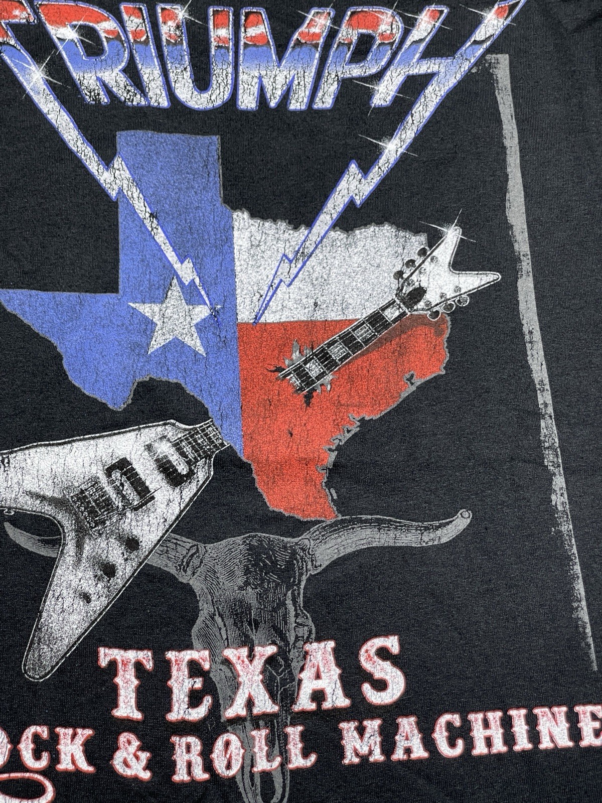NEW TRIUMPH TEXAS Reloaded 2026 3 Nights Concert Tour XL Blk Rock N Roll Shirt