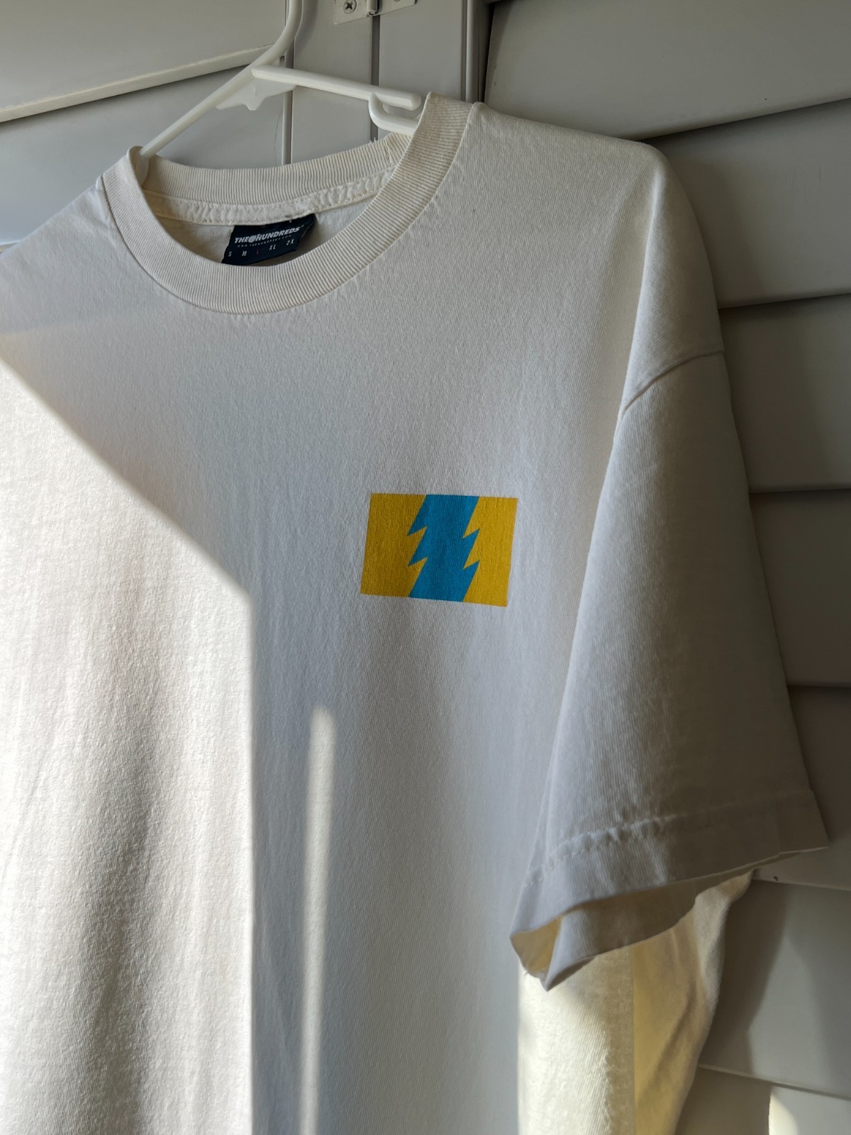 The Hundreds Since 1980 Wildfire Logo Blue Yellow White Shirt – Size L