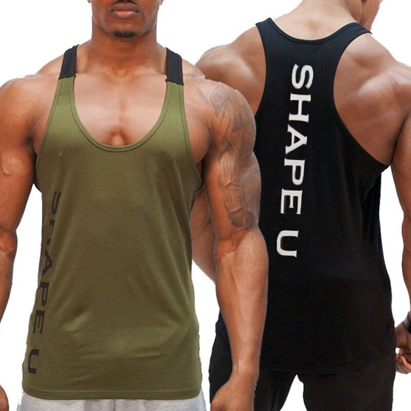 Men’s Sleeveless Workout Tank Top Bodybuilding Gym Sports Muscle Fitness T-Shirt
