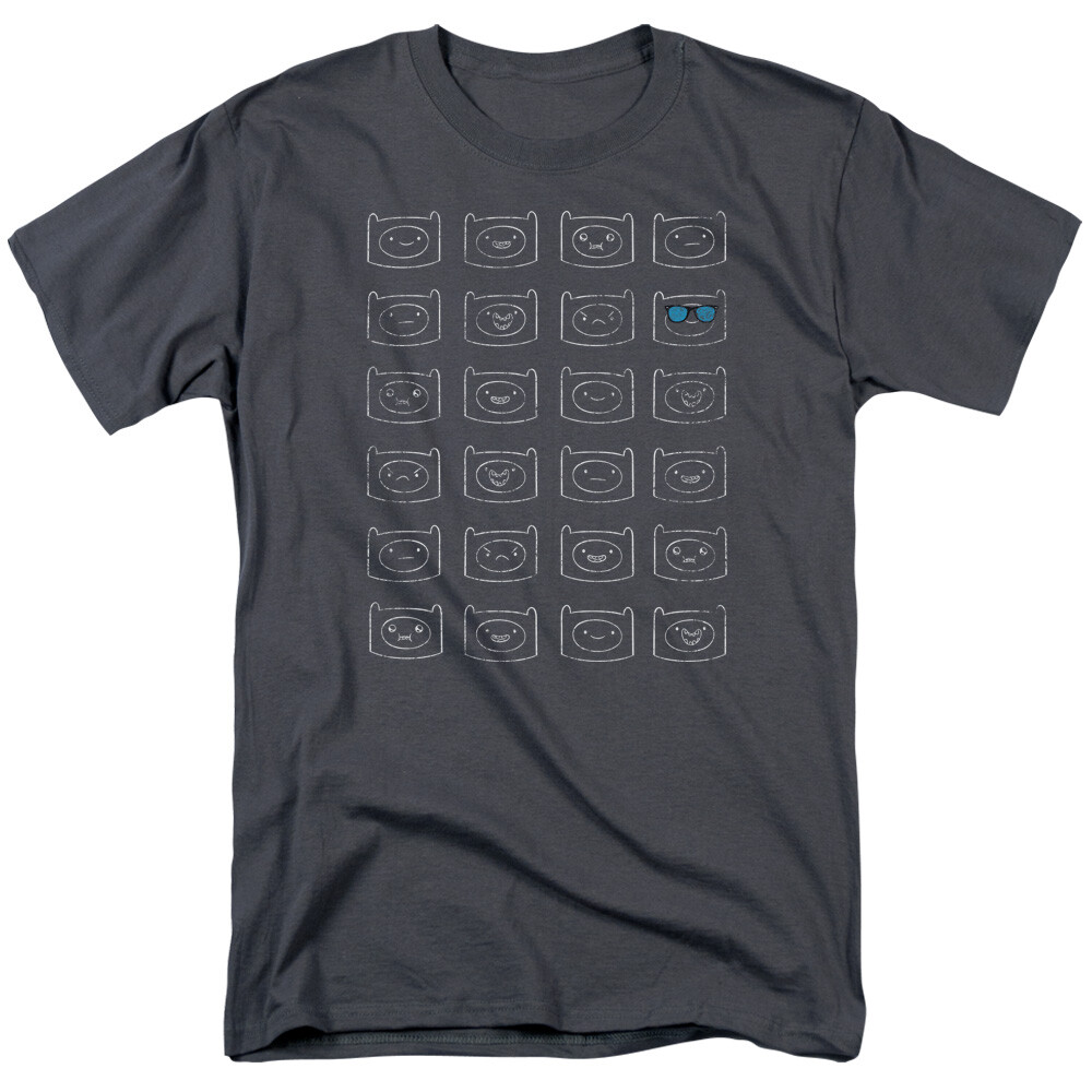 Adventure Time “Finn Faces” T-Shirt – Regular or Tank – to 5X