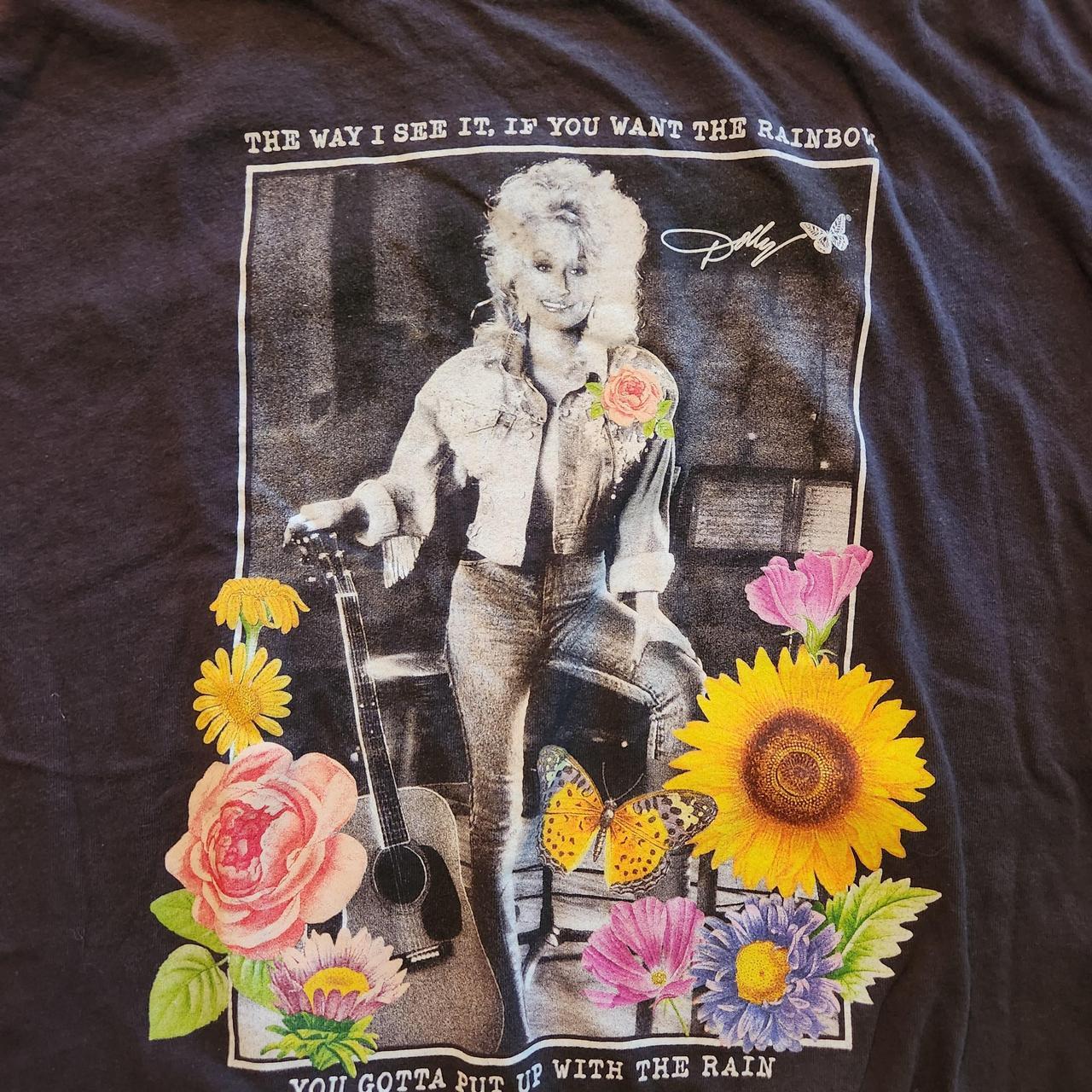Dolly Parton 90s rare Design Black T shirt Remake tee Heavy cotton NH19360