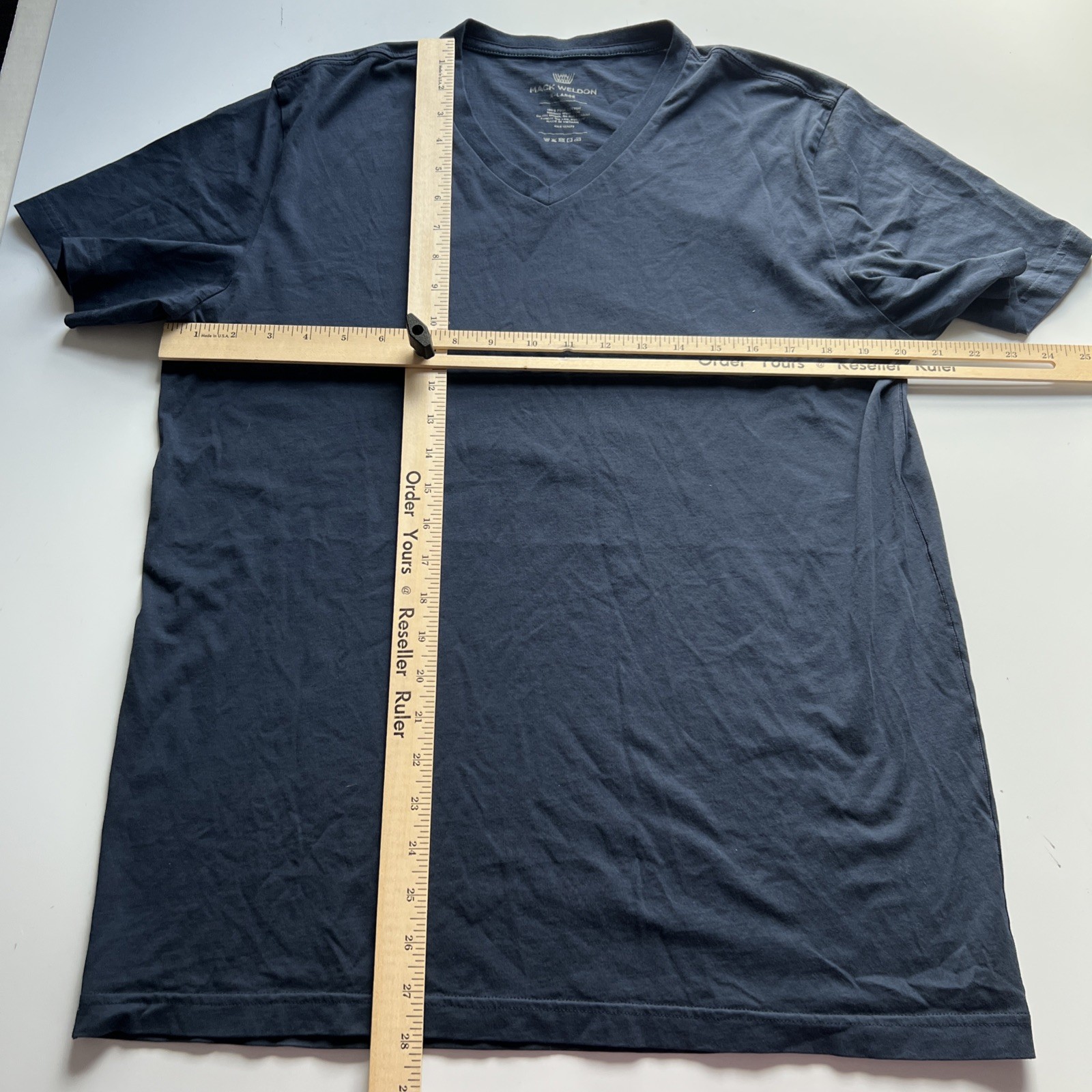 Mack Weldon T Shirt Men’s XL Navy Pima Cotton V Neck Tee Casual Basic Stretch