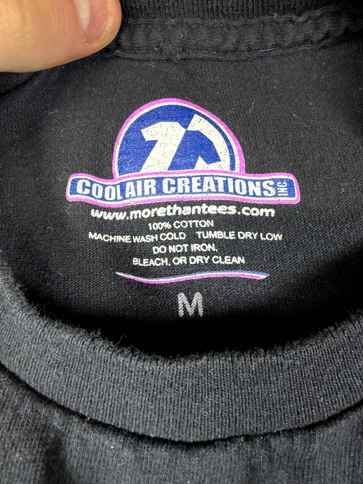 Cool Air Creations T Shirt Men Medium Black Cotton Narragansett Lager Beer Shark