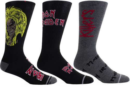 Iron Maiden – Perri’s – Iron Maiden – Crew Socks (3 Pack Collector Guitar Shape