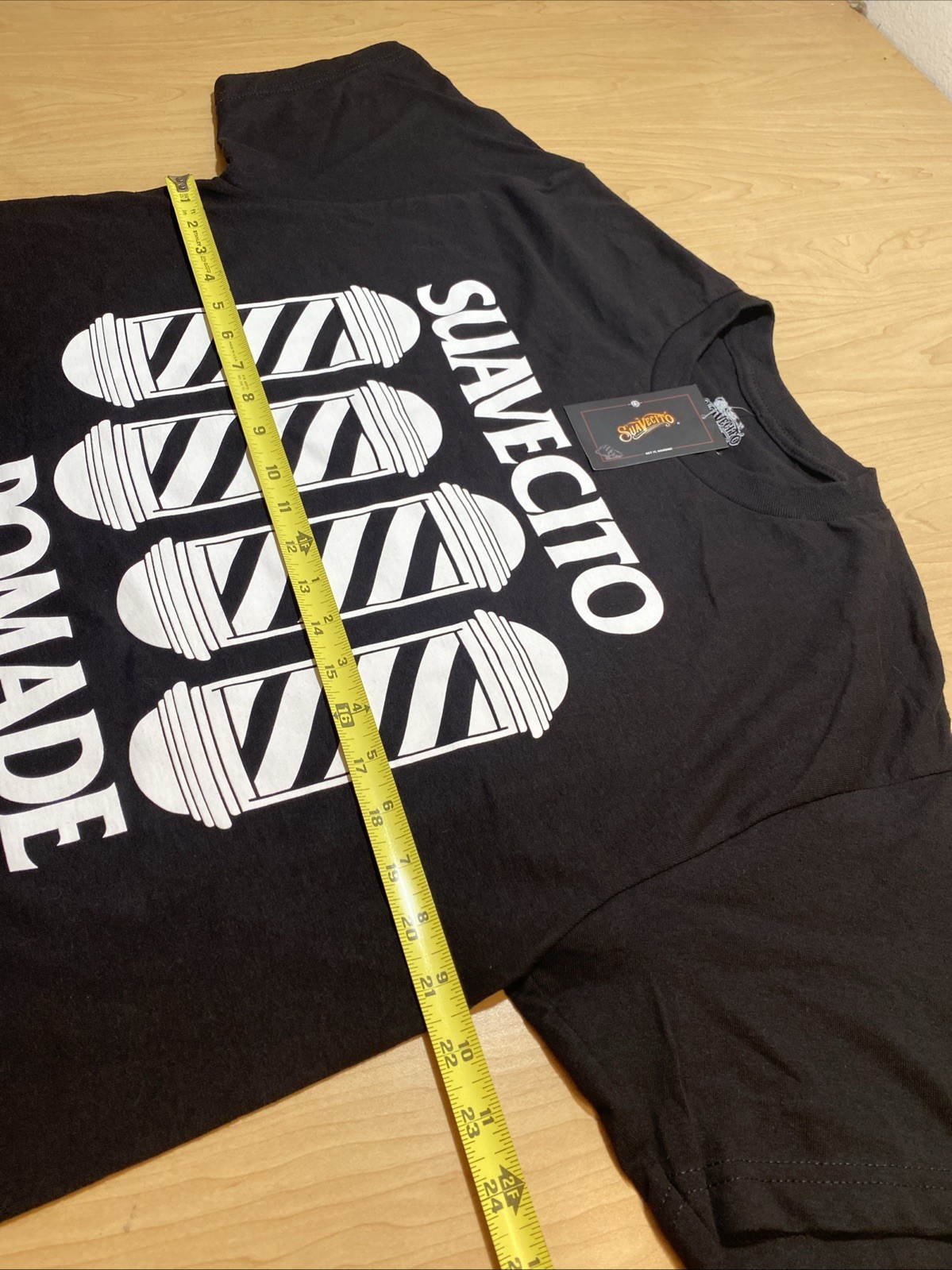Suavecito Pomade NEW Large T-Shirt Barber Shop Made USA Hair Suave Pole Light