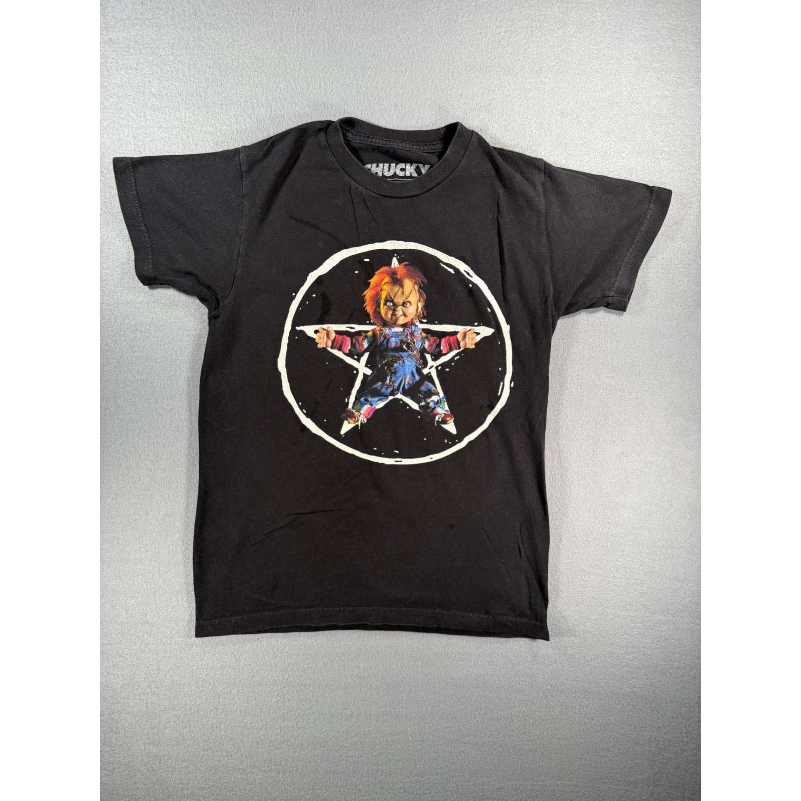Ripple Junction Chucky Childs Play Pentagram Horror Movie T-Shirt Black Small
