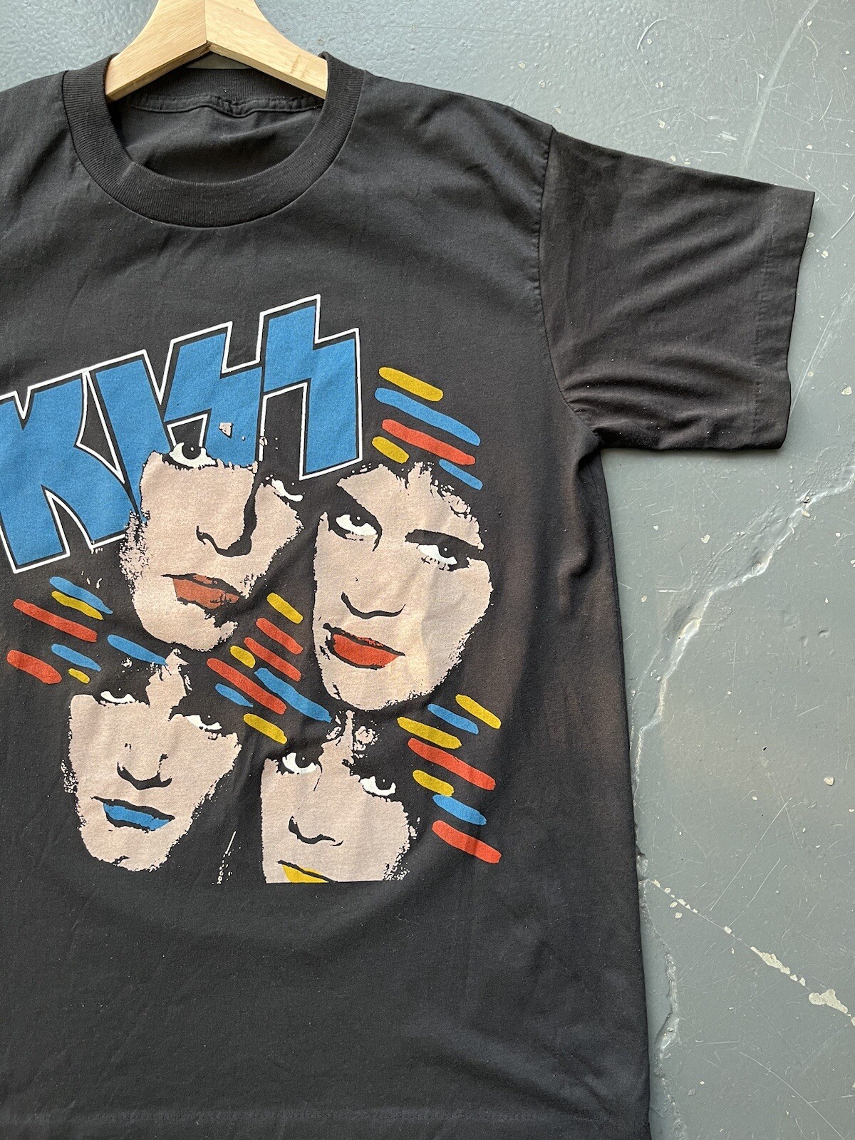 VTG 80s KISS T Shirt Asylum 84’/86’ Two Sided Single Stitch Sz S variation rare