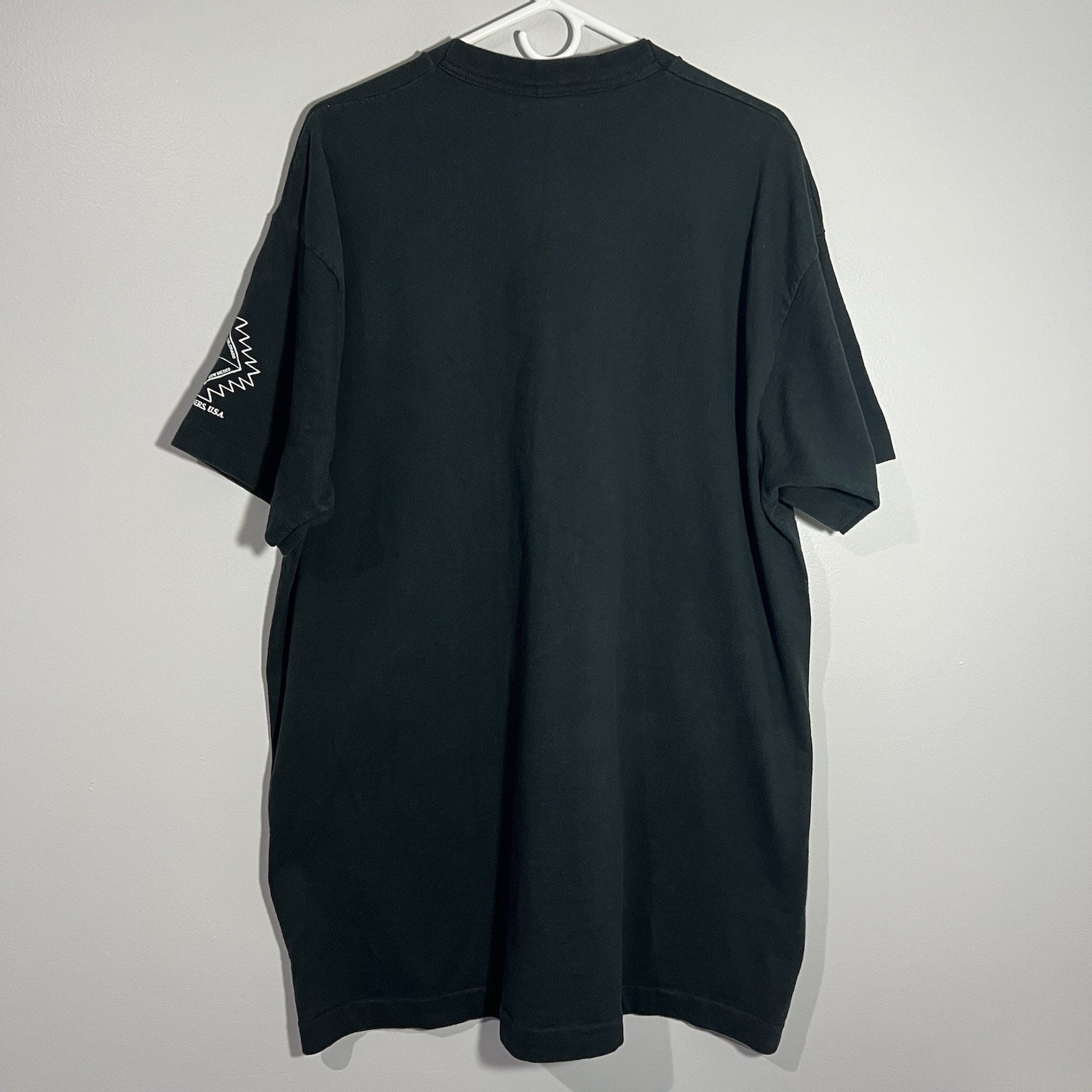 Vintage Four Corners USA Beaded Feather Black Single Stitch T-Shirt Adult XXL
