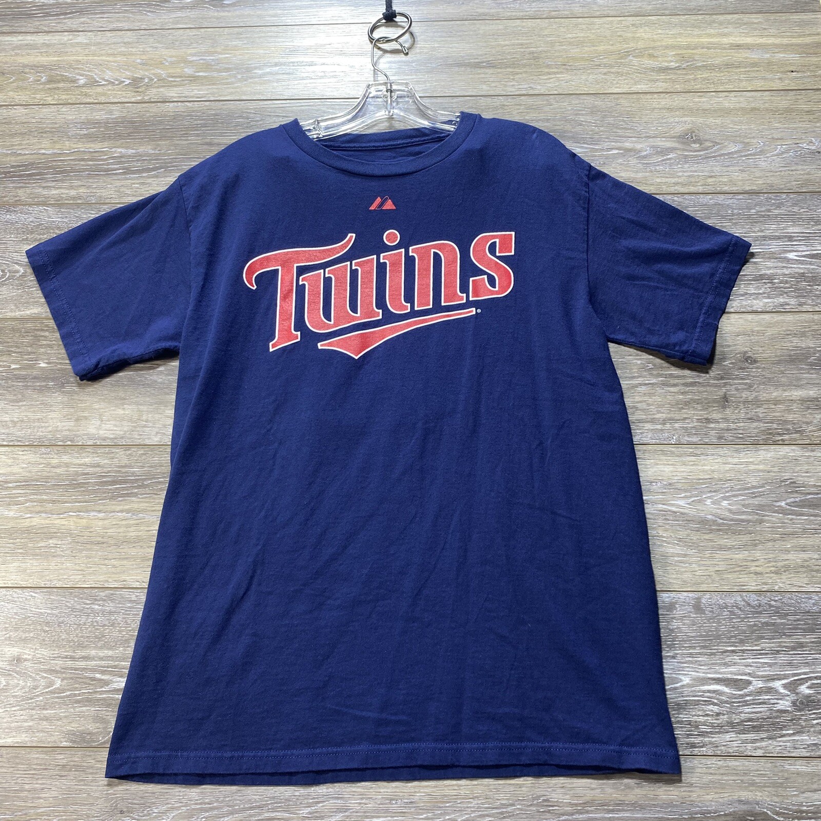 Minnesota Twins Shirt Size Medium Navy Blue Red Logo BUTERA 41 Men