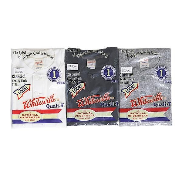 WHITESVILLE HENLEY NECK Short Sleeve 1-PACK T-SHIRT – [ WV79681] Made in Japan