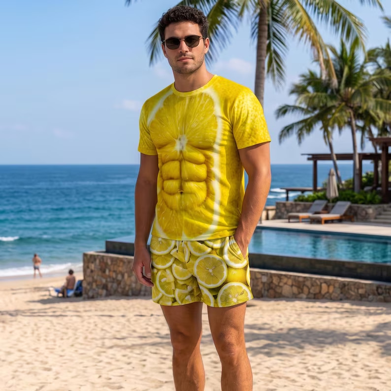 Funny Matching Summer Shirts, Fruit Graphic Tee, Beach Vacation Outfit S-5XL