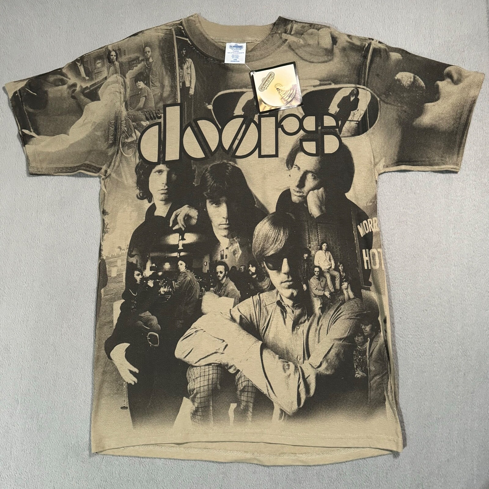 The Doors Jim Morrison All Over Print AOP Winterland Vtg Rock Band T Shirt L-NWT