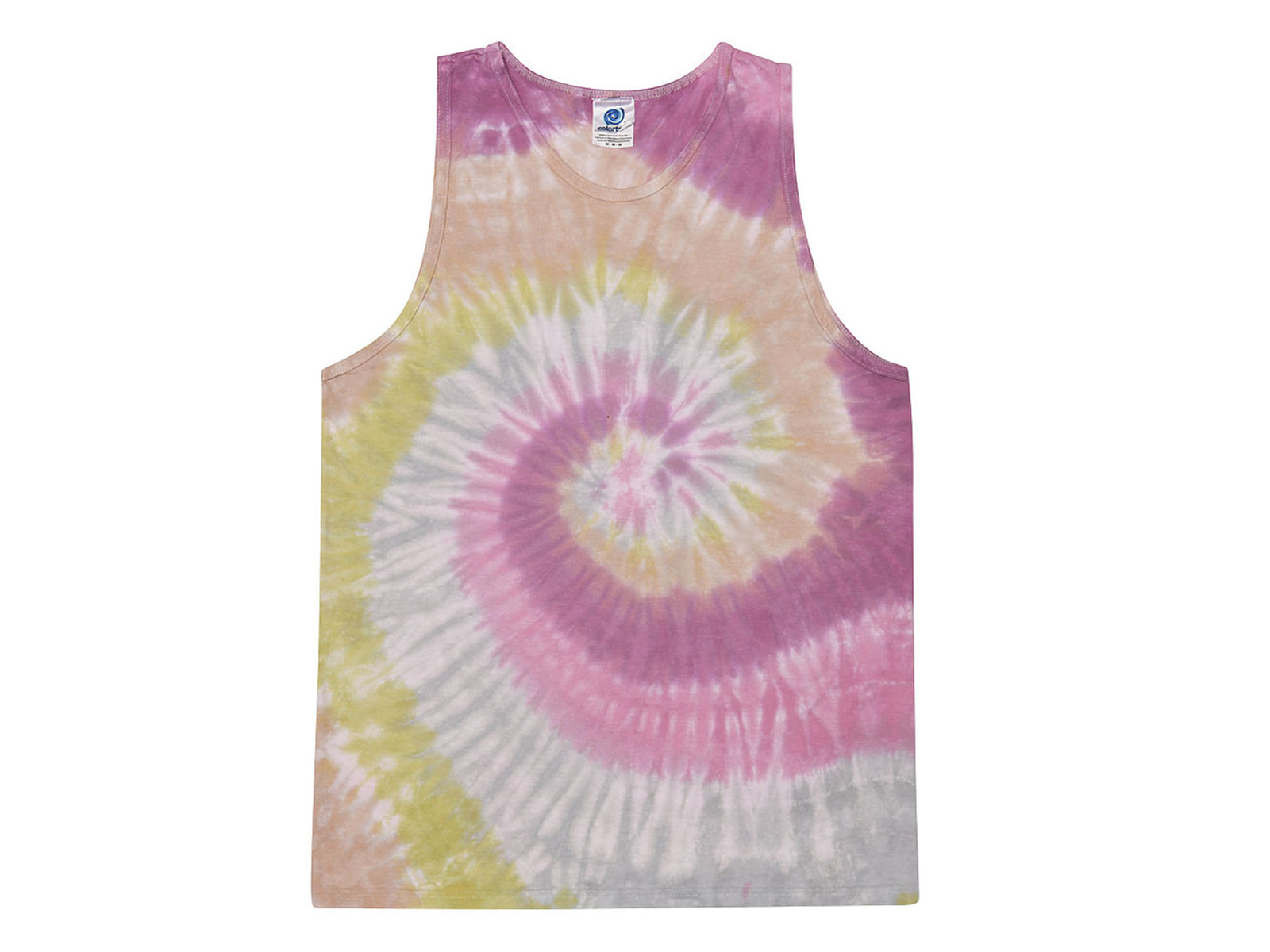 Multi-Color Tie Dye Tank Tops Sleeveless T-Shirts Adult XXL, 100% Cotton