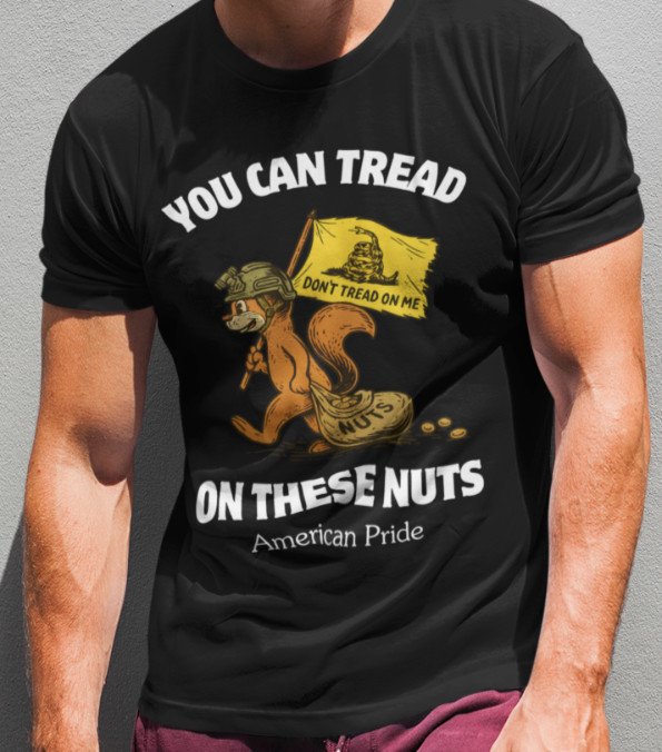 Don’t Tread on Me Gadsden Flag T-SHIRT Rattle Snake Patriot USA American Flag