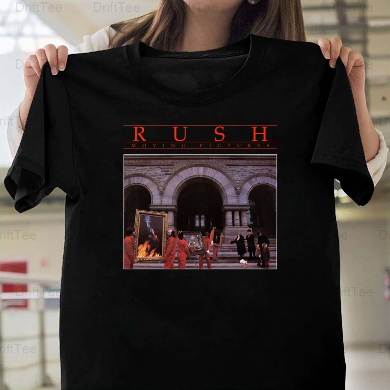 Rush Moving Pictures Graphic Unisex Black T-shirt