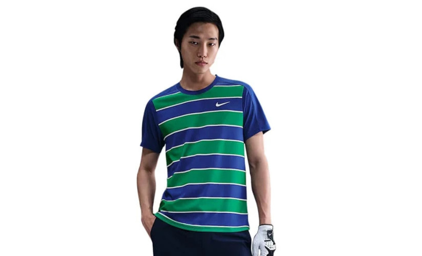 Nike Court Slam Men’s Dri-FIT ADV Tennis Top – FZ6934 539 – Blue – Size: L – NWT