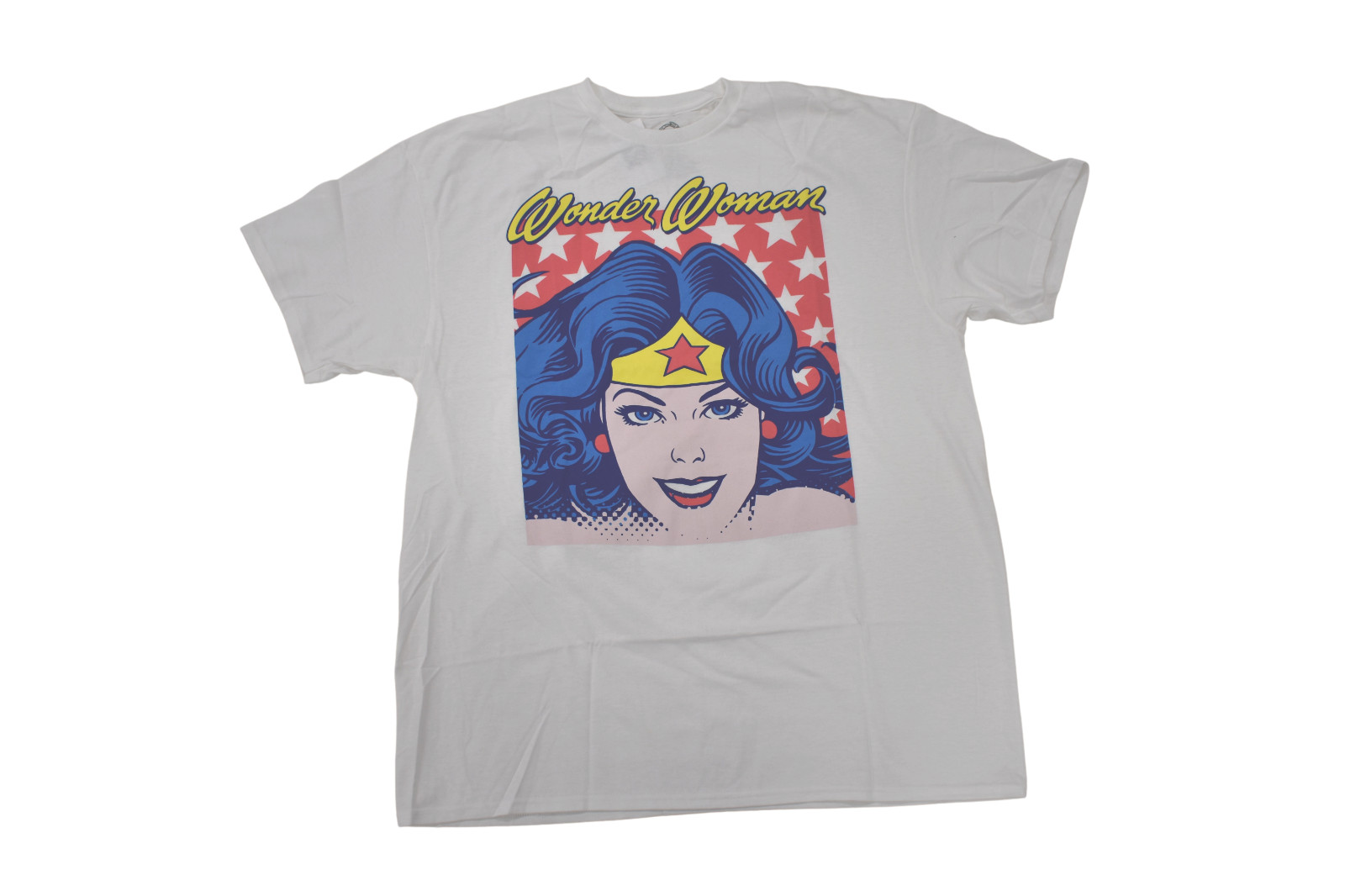 DC Comics Mens Wonder Woman Retro Desgin White Shirt New L, XL