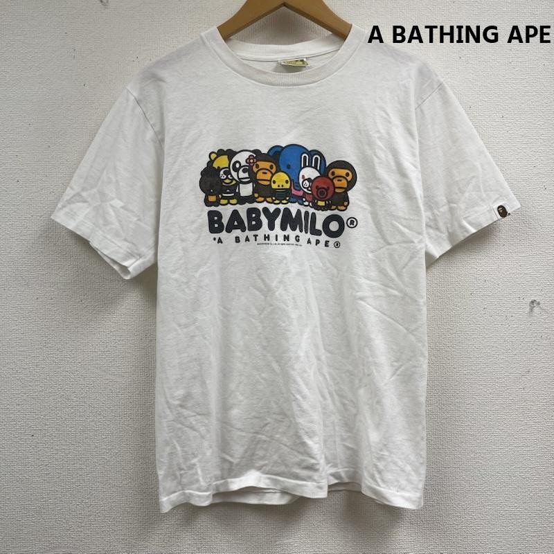 A BATHING APE BABYMILO Men Graphic Print T-Shirt White M