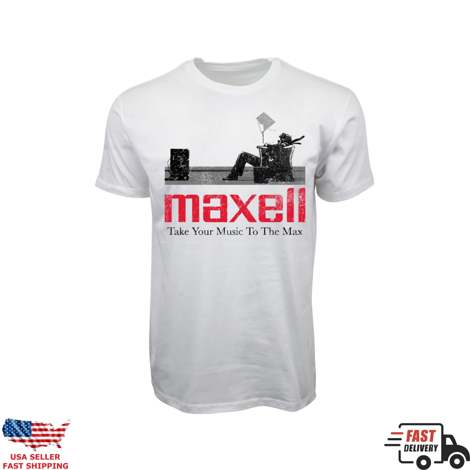Maxell T-Shirt, Vintage 80s Music Graphic Tee, Retro Music Lover Shirt
