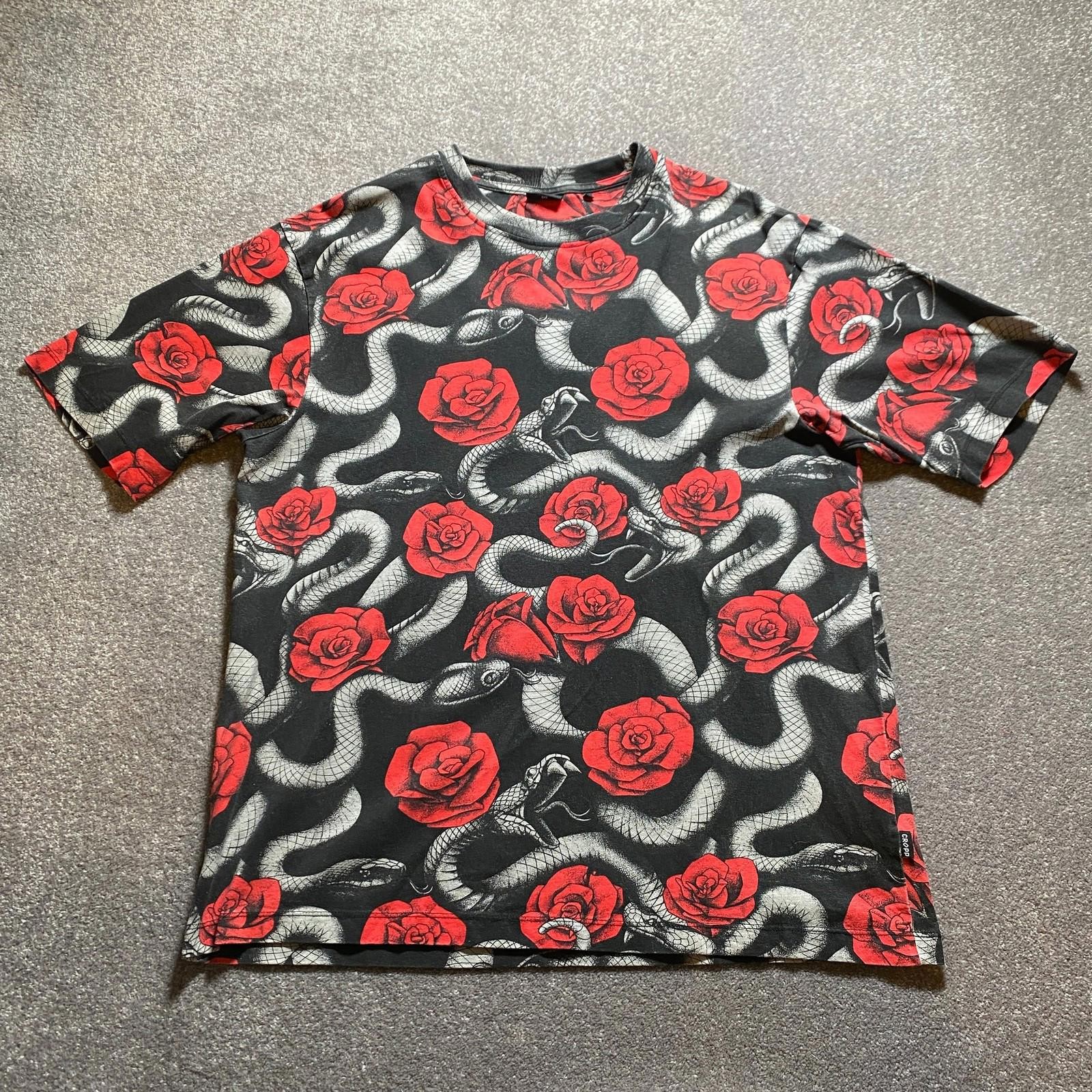 Cropp Men’s Large Multicoloured Snake Rose Graphic Print Comfort Fit T-Shirt