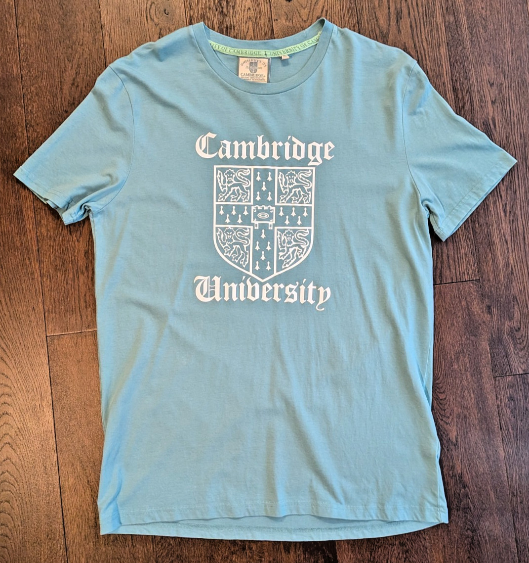 University of Cambridge Crest T-Shirt Official UK Collegiate Stanley Stella L