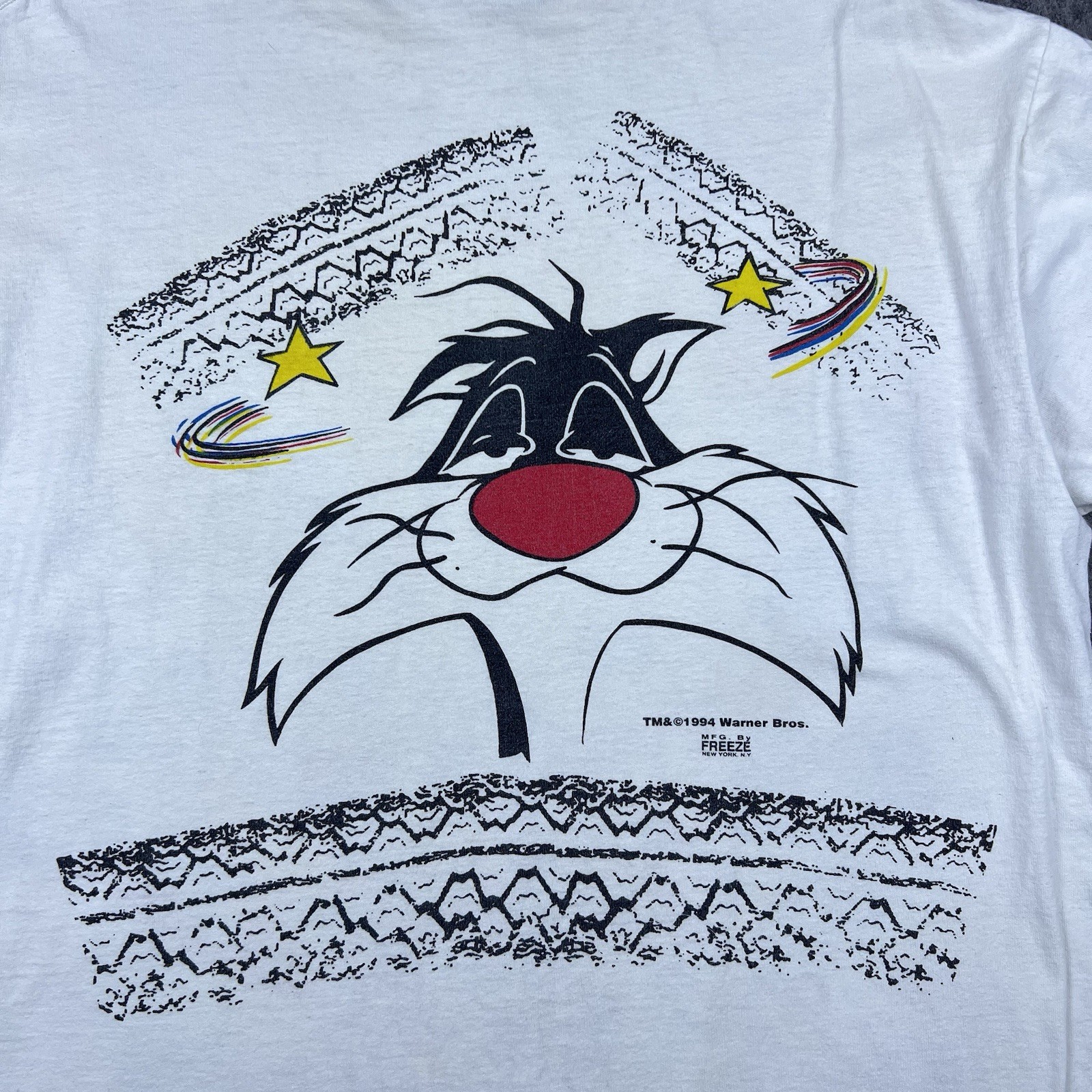 Vtg 90’s Tweety Bird Sylvester Men’s T-Shirt Motorcycle Double Graphic Size XL