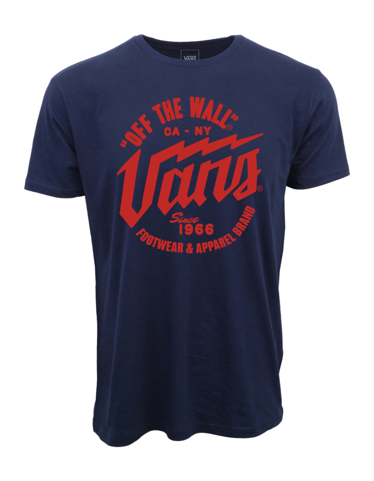 VANS MENS BOLT NAVY PREMIUM T SHIRT NEW