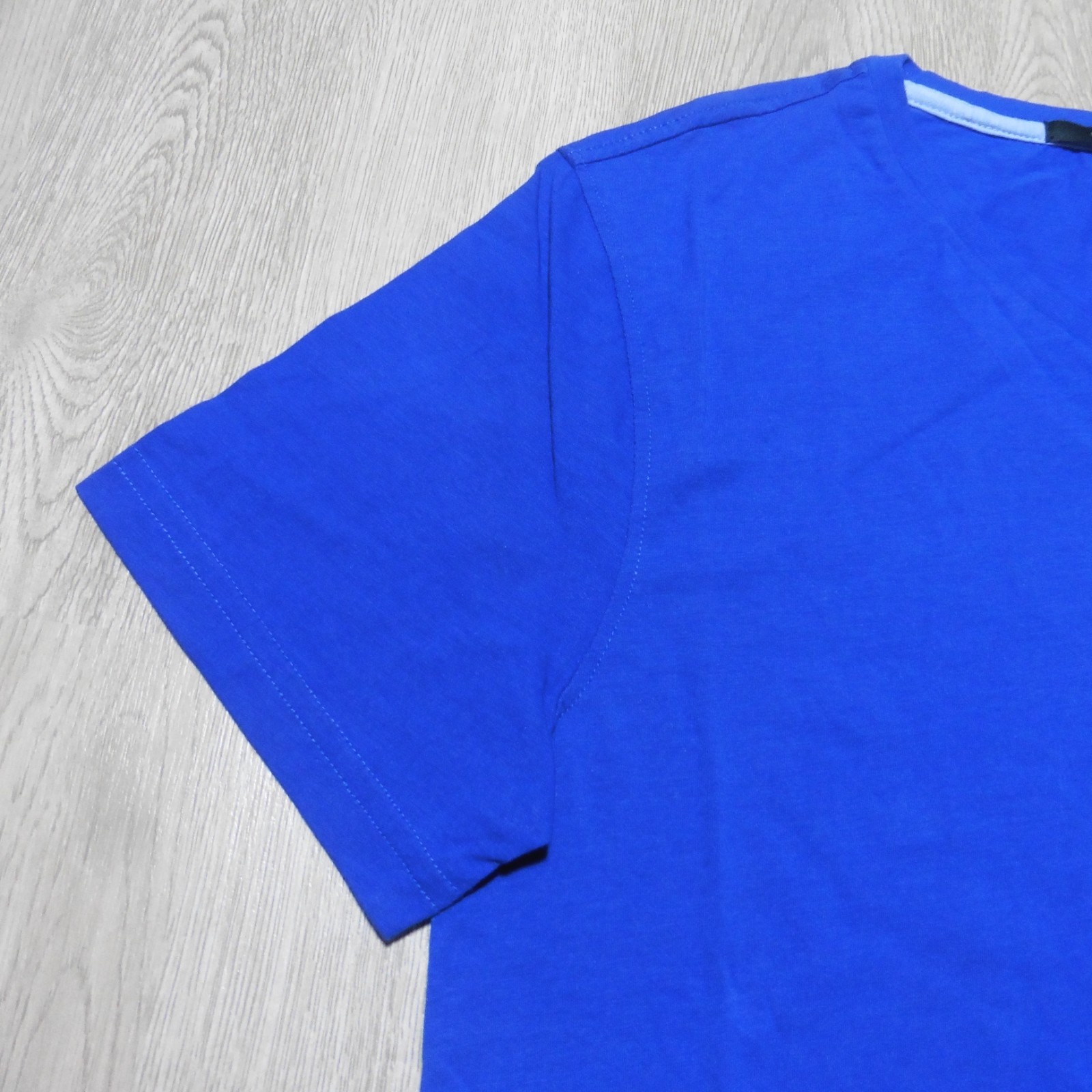 GREYSON Mens S SMALL T SHIRT SPIRIT V-NECK TEE IONA BLUE GOLF PIMA COTTON/NYLON