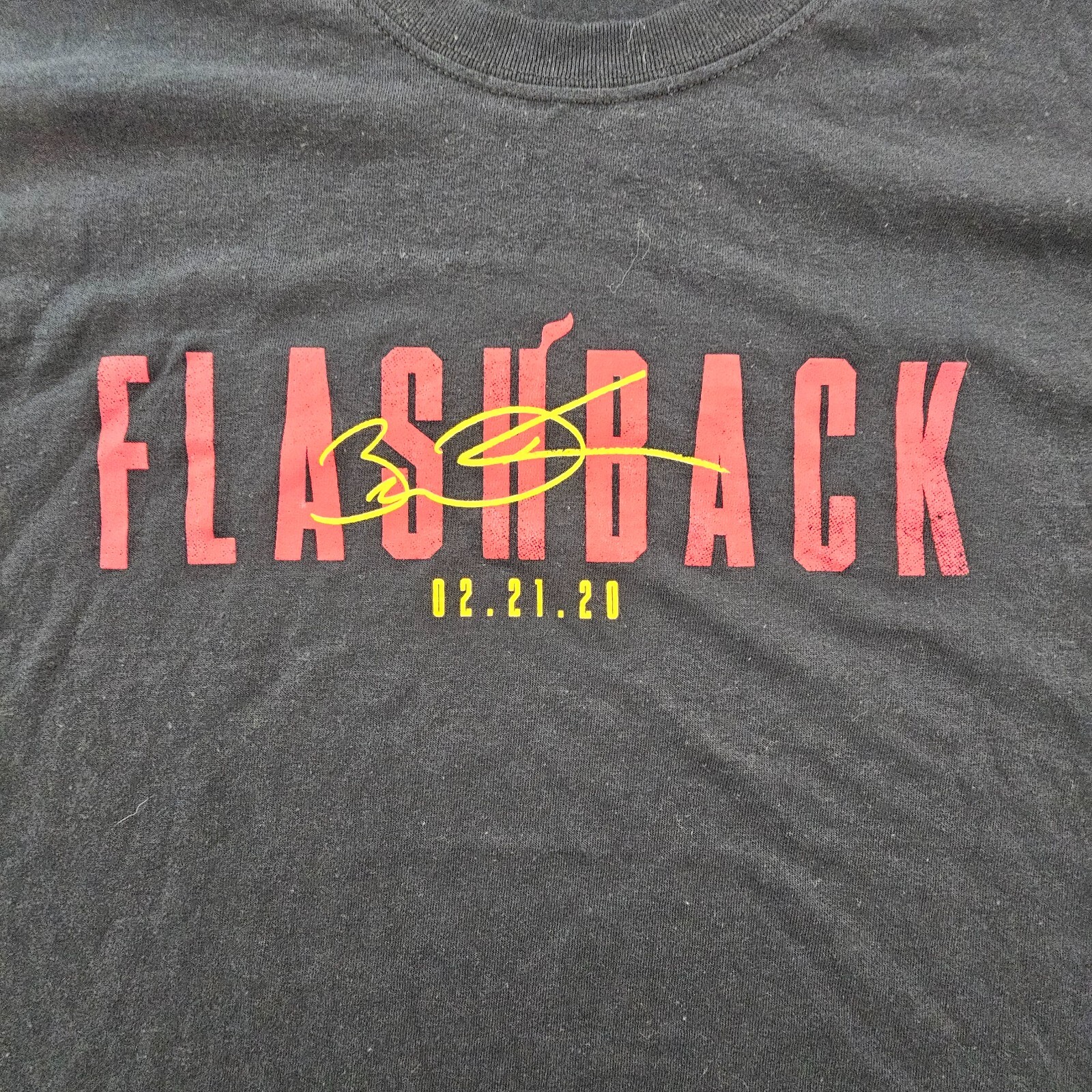 Dwyane Wade Miami Heat 2-21-20 Flashback Black Short Sleeve T-Shirt Men’s XL