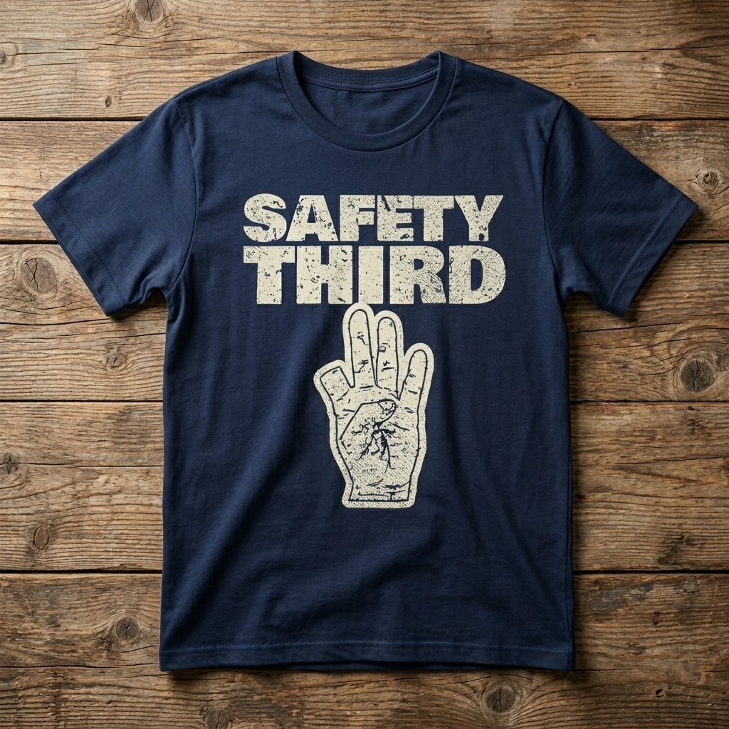 Funny Safety Third Missing Finger Quote Work Humor Unisex T-Shirt