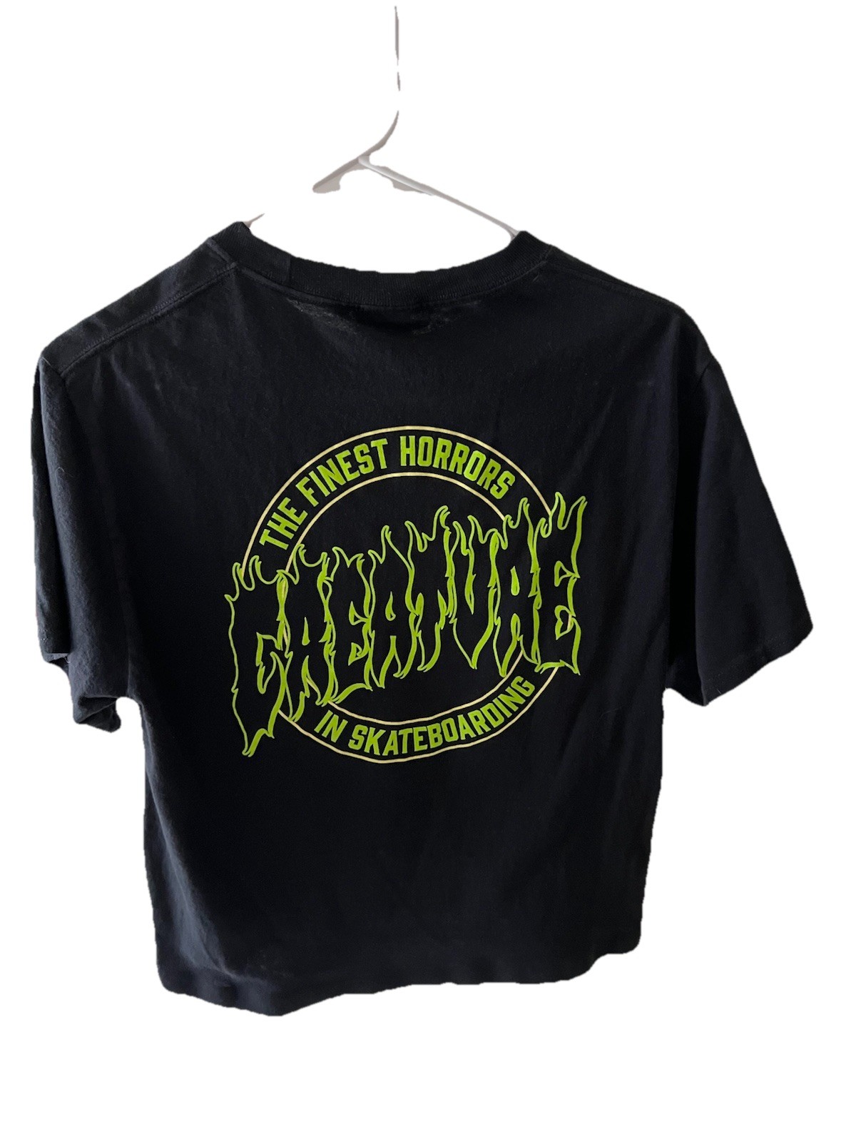 Creature Skateboarding Graphic Tee Vintage Mid 90s OG Logo Cropped Size S Mens