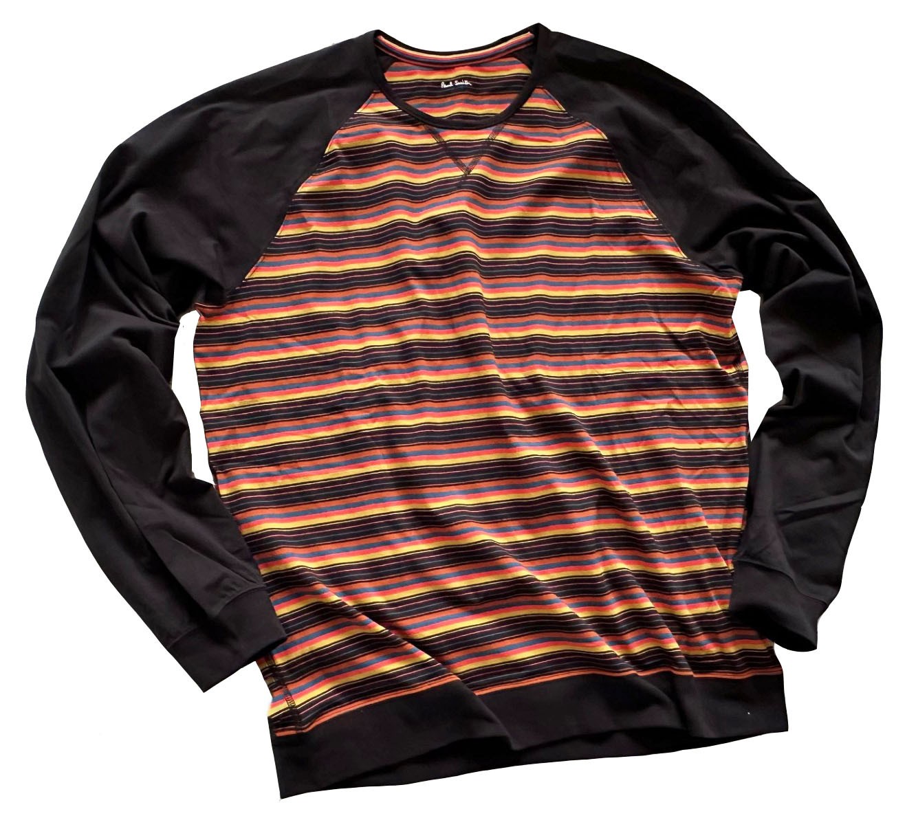 PAUL SMITH LONG SLEEVES STRIPED COTTON MULTICOLOURED T-SHIRT TOP RARE BNWT SZ-XL