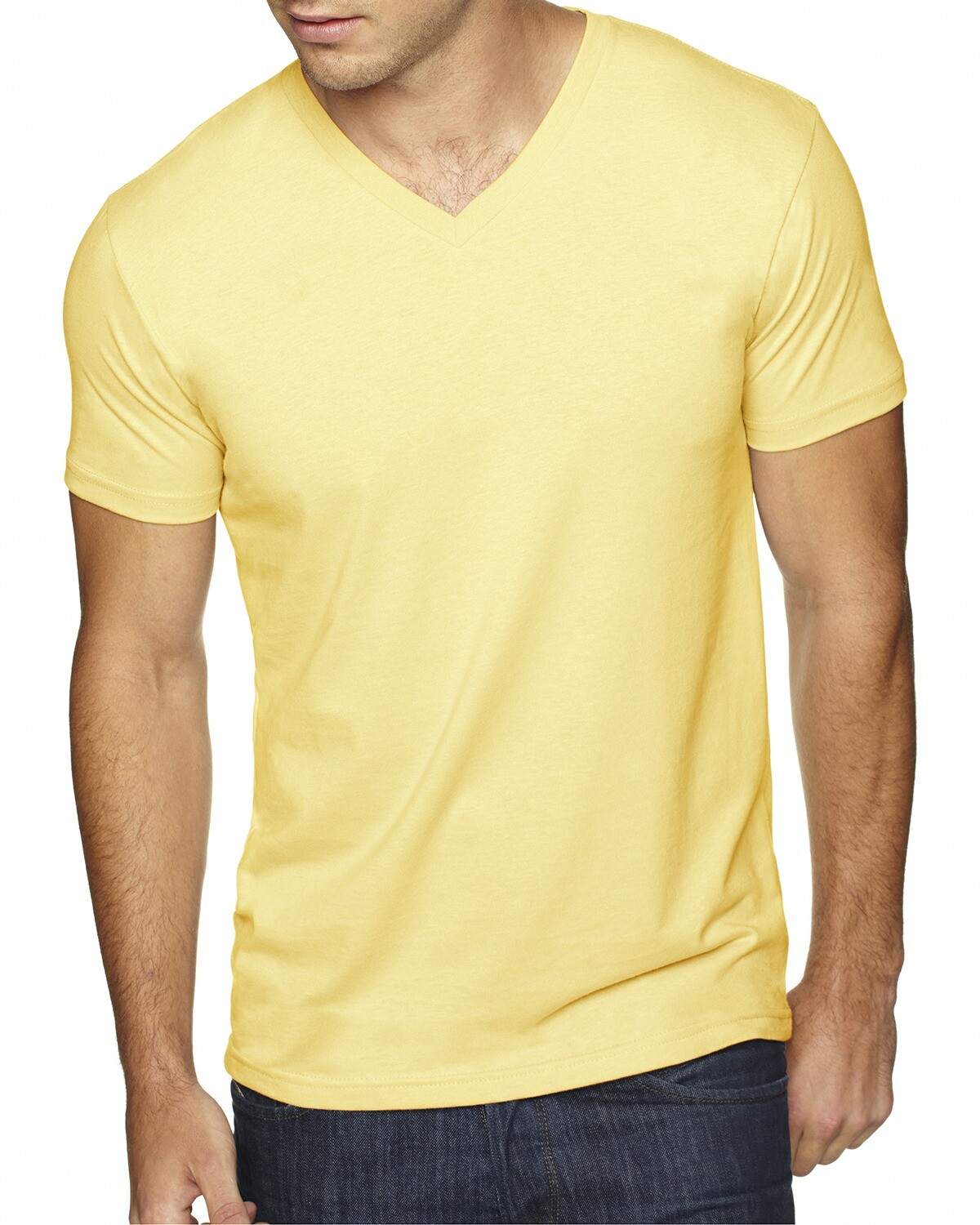 Next Level Apparel Men’s Sueded V-Neck Plain Short Sleeves T-Shirt 6440 XS-2XL