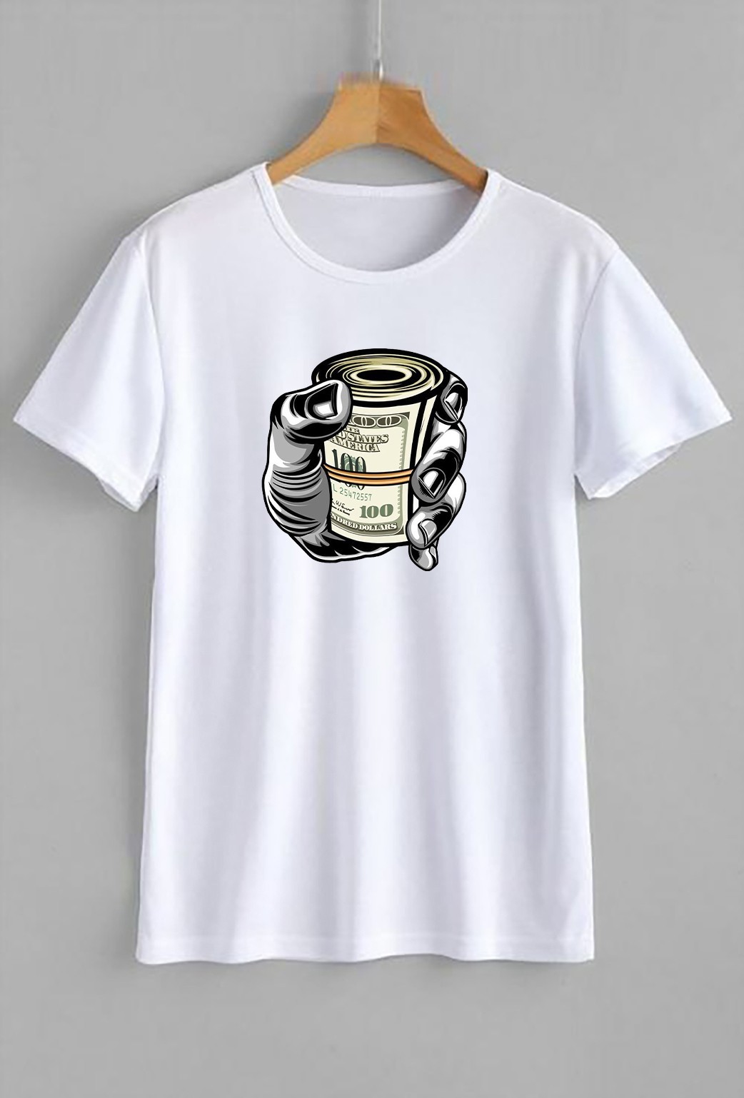 UNISEX MEN WOMEN TEE TSHIRT SUBLIMATION 100% POLYESTER MONEY GRIP CASH BIG HAND