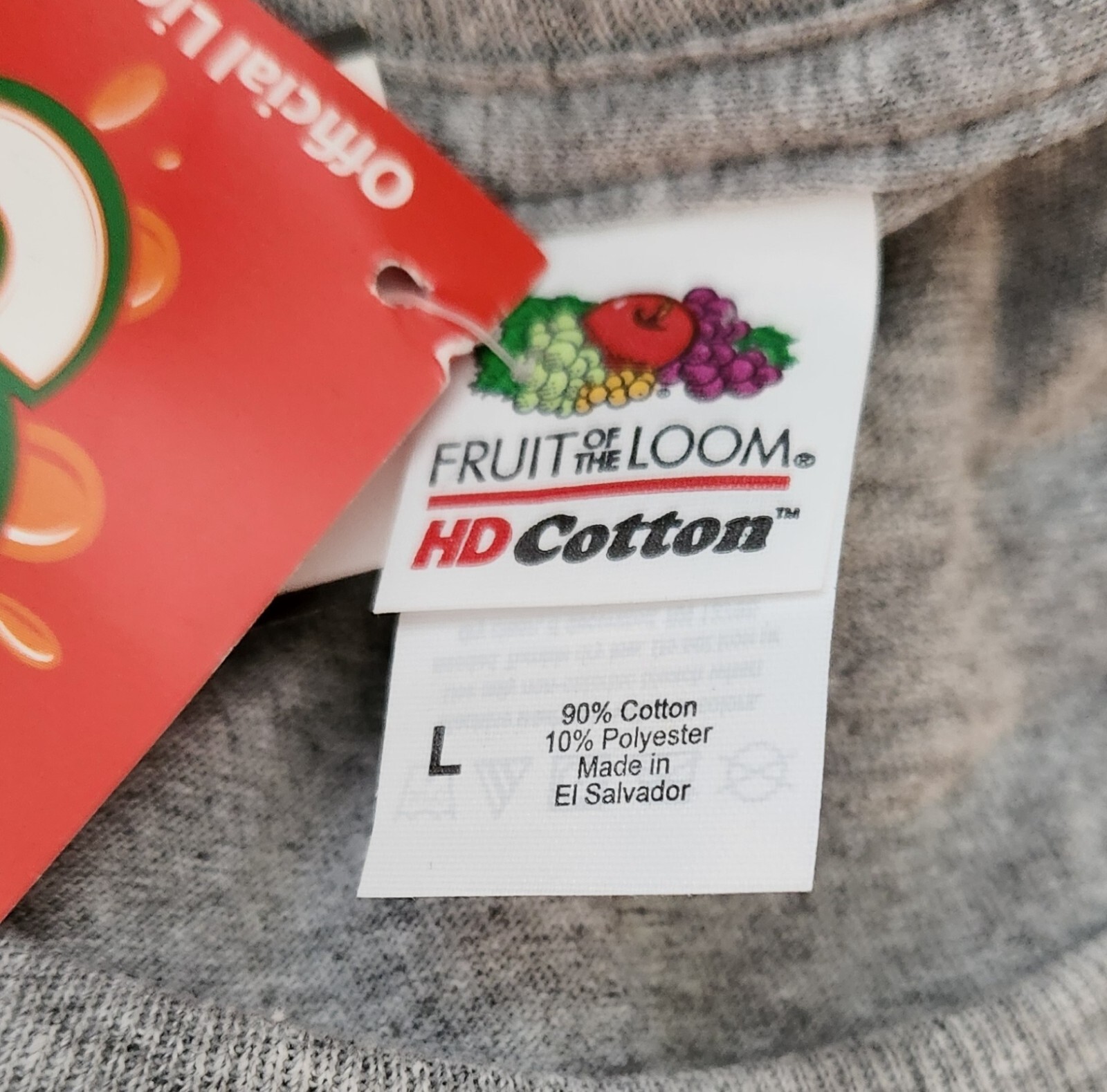 Orange Crush Soda Men’s Shirt Size Large Graphic Gray Poly-Cotton NWT