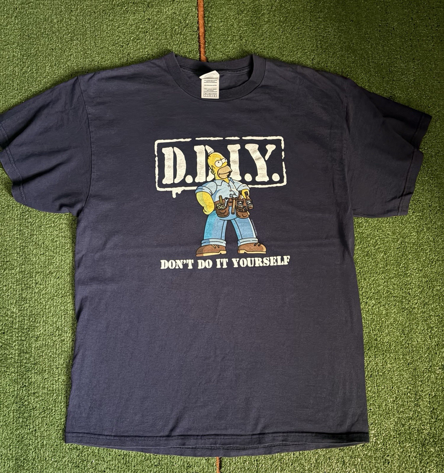 Vintage Simpsons Homer DIY Don’t Do It Yourself T Shirt L Delta