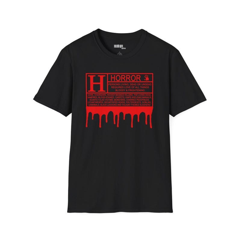 Horror Movie Warning T-Shirt | Horror Movie Lovers Design Summer Outfit Mens