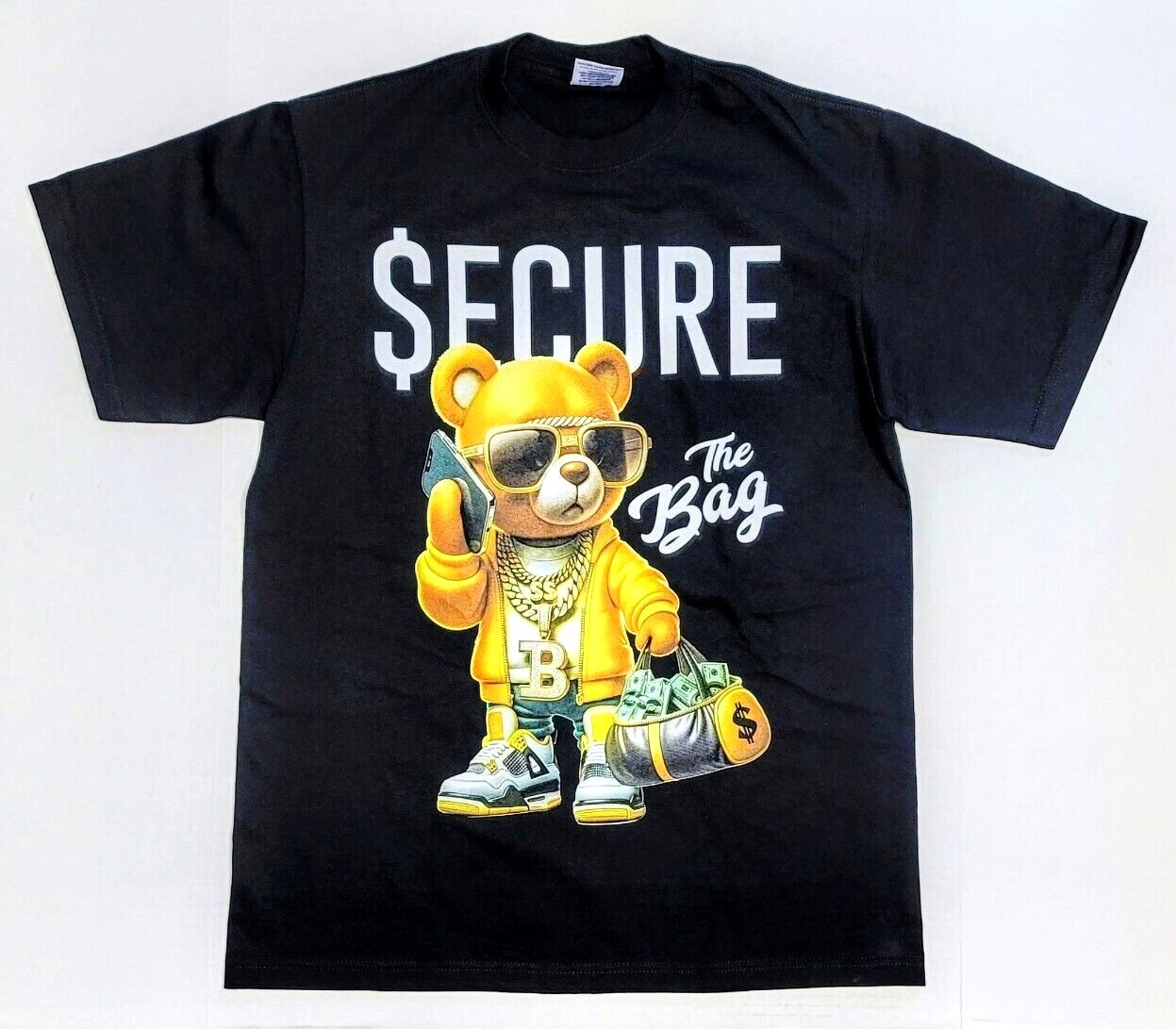SECURE THE BAG T-shirt Money Cash $ Dollars Urban Streetwear Men’s Tee New