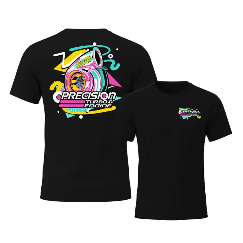 Precision Turbo sport T-shirt, colorful turbo graphic tee, racing car enthusiast