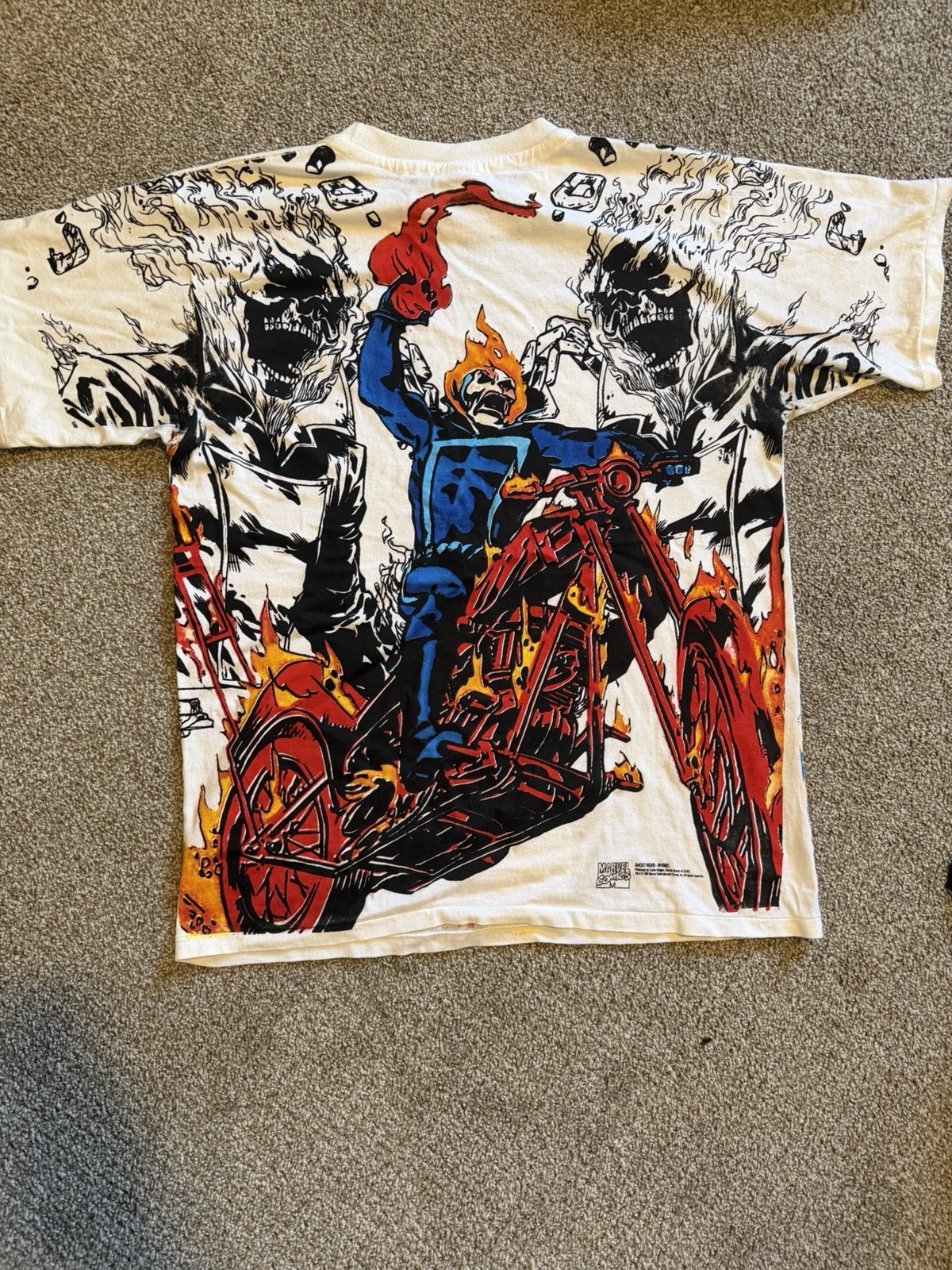 WILD OATS 1992 GHOST RIDER WHITE TEE